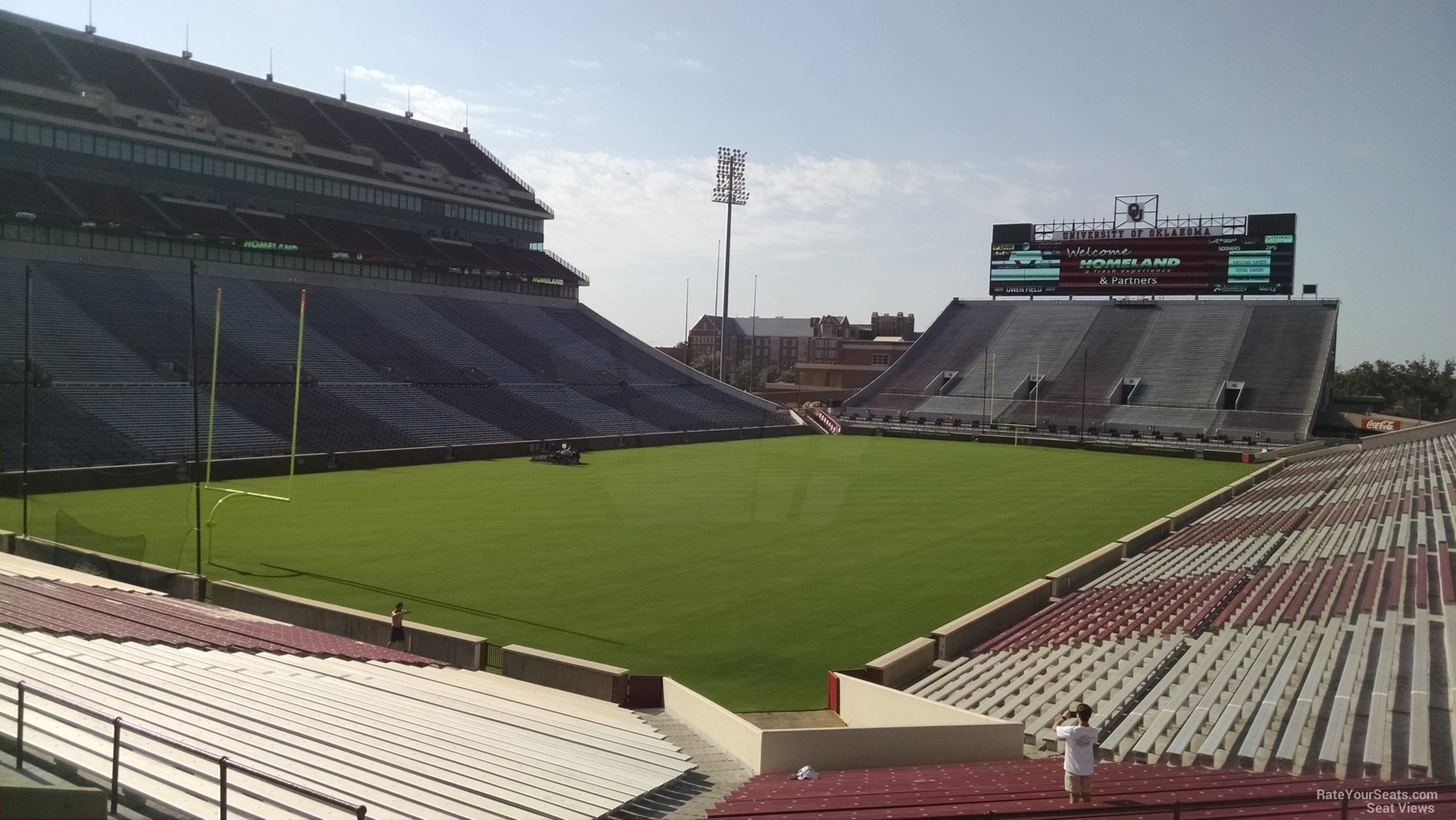 section 14, row 40 seat view  - oklahoma memorial stadium