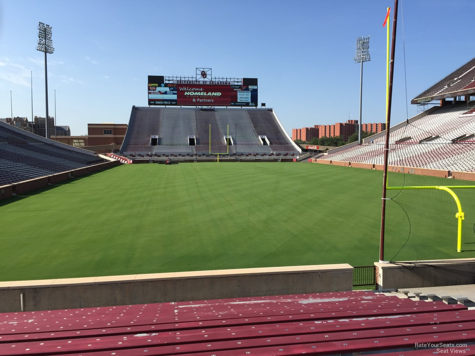 section 19, row 20 seat view  - oklahoma memorial stadium