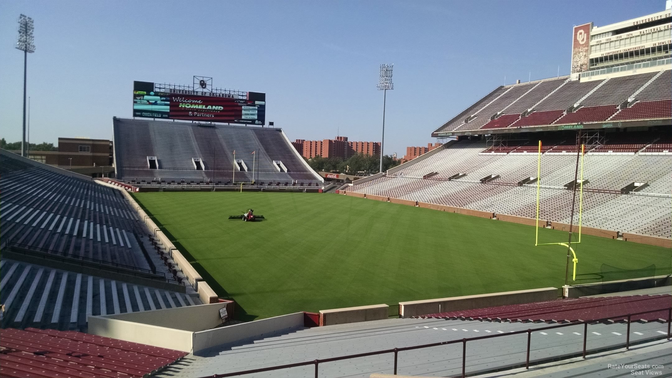 section 21, row 40 seat view  - oklahoma memorial stadium