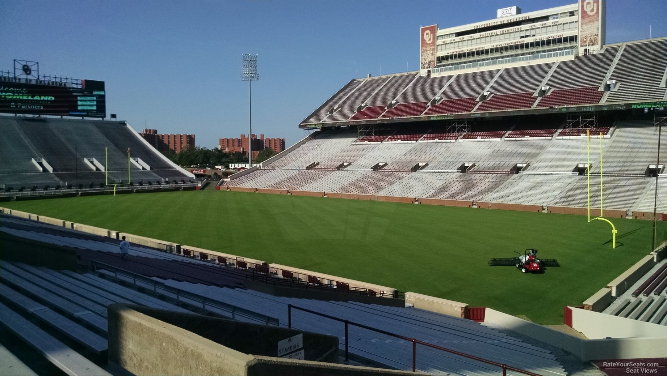 section 25, row 40 seat view  - oklahoma memorial stadium