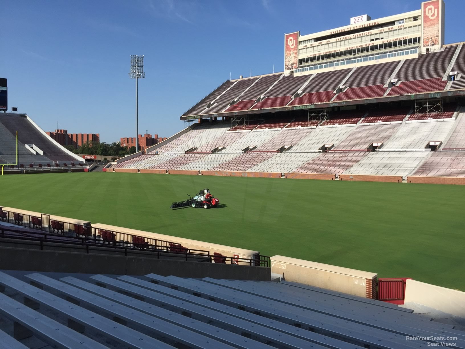 section 26, row 20 seat view  - oklahoma memorial stadium