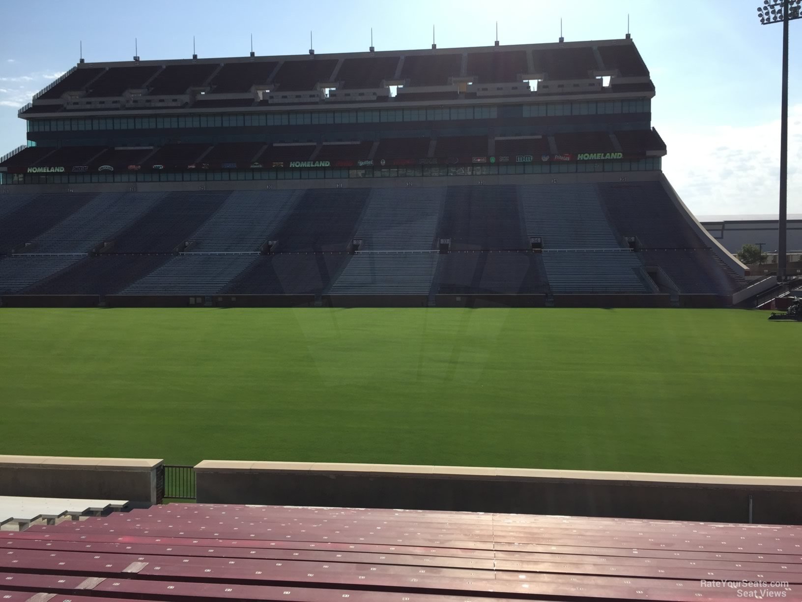 section 3, row 20 seat view  - oklahoma memorial stadium