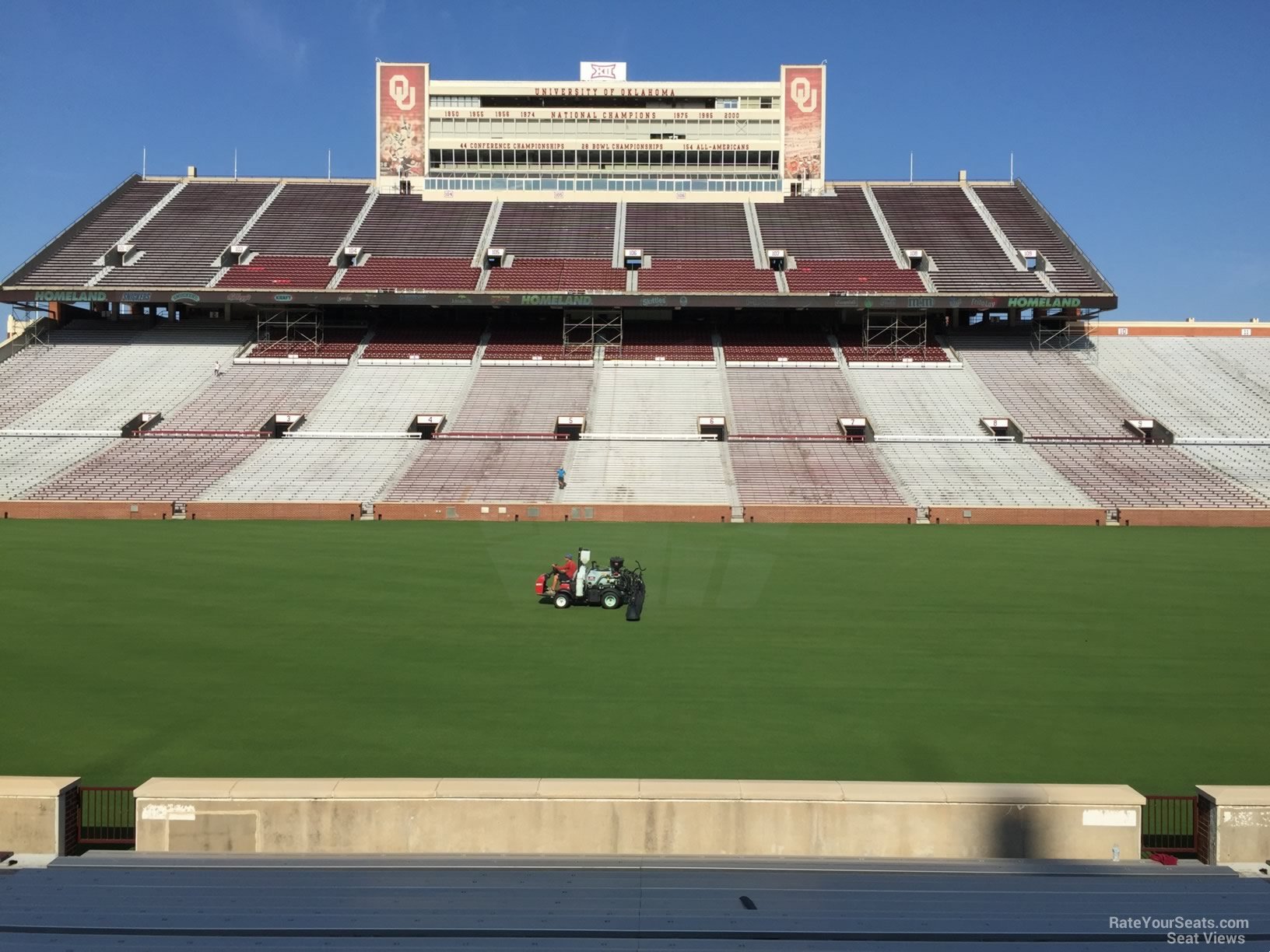 section 30, row 20 seat view  - oklahoma memorial stadium