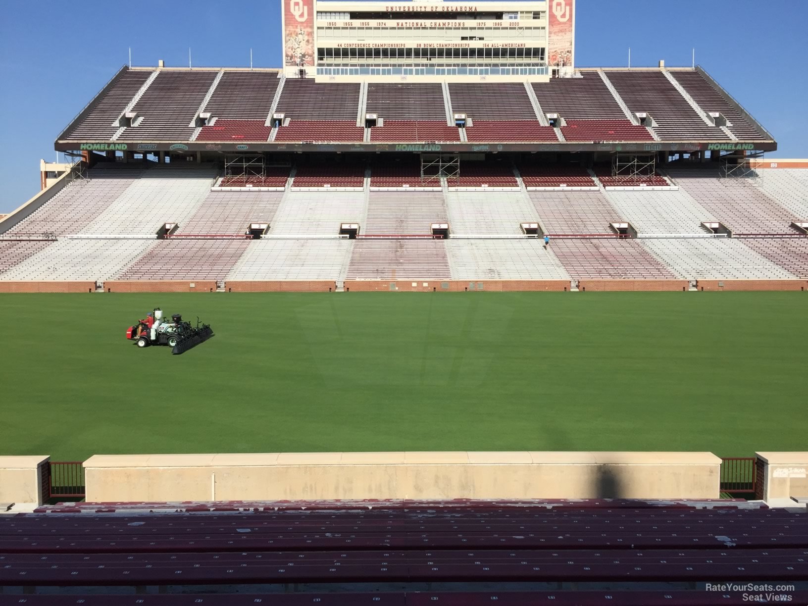 section 31, row 20 seat view  - oklahoma memorial stadium