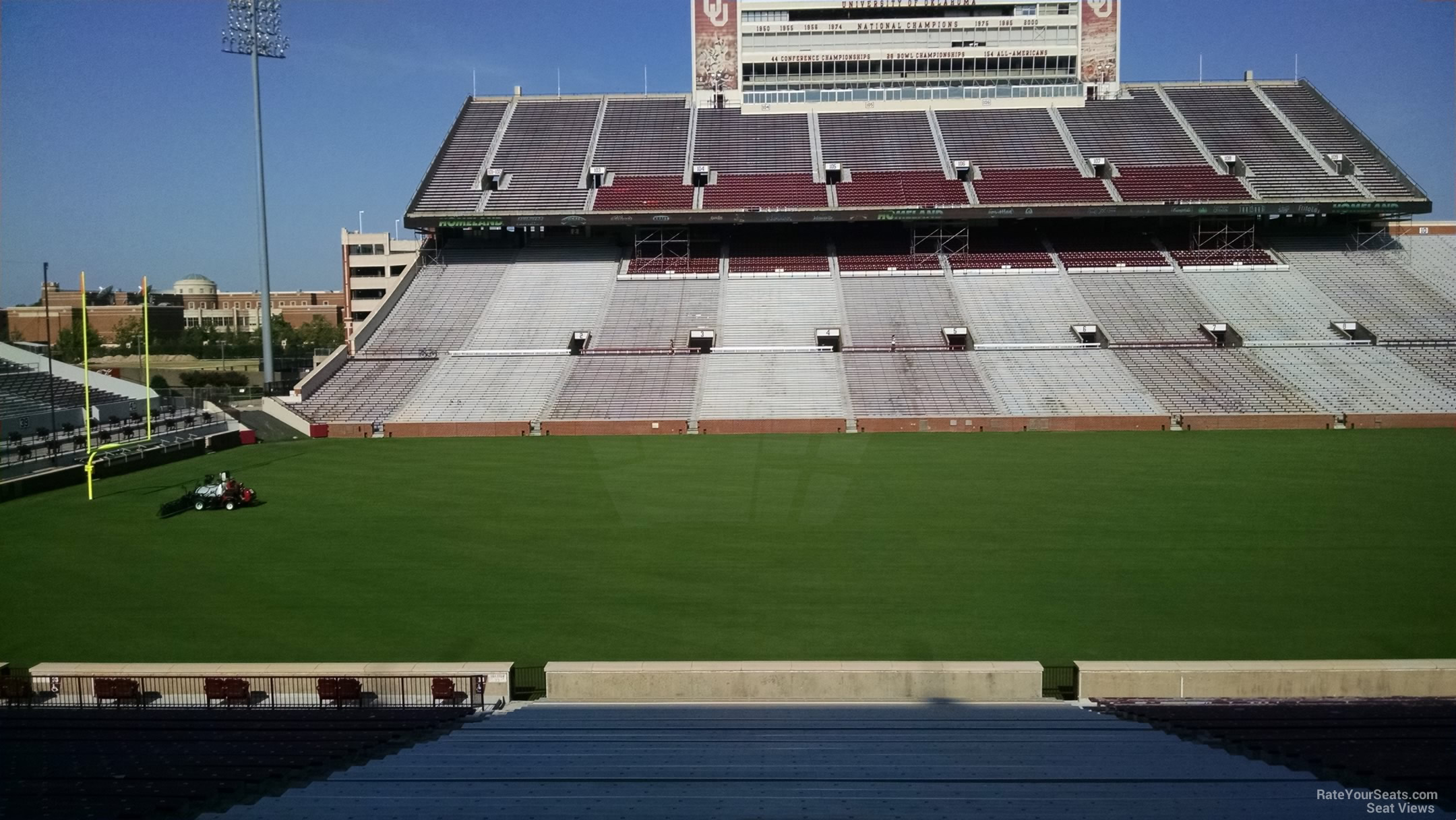 section 32, row 40 seat view  for football - oklahoma memorial stadium