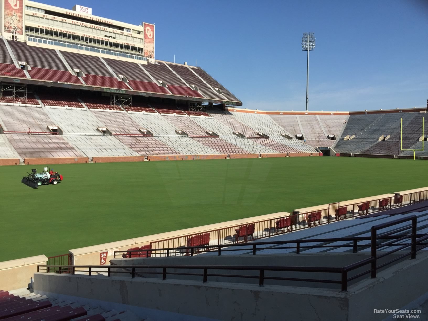 section 35, row 20 seat view  - oklahoma memorial stadium