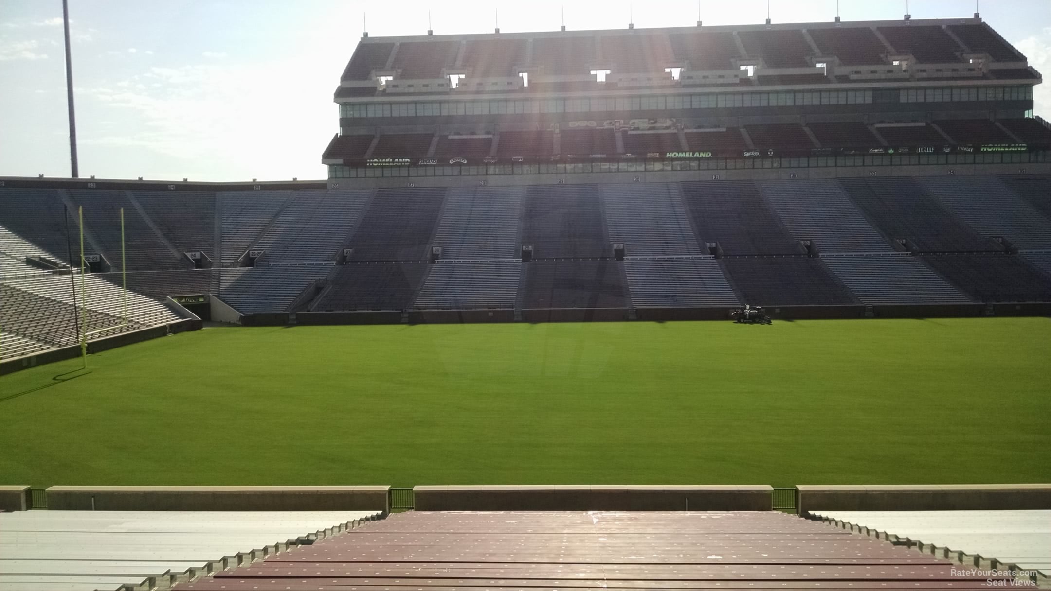 section 7, row 40 seat view  for football - oklahoma memorial stadium