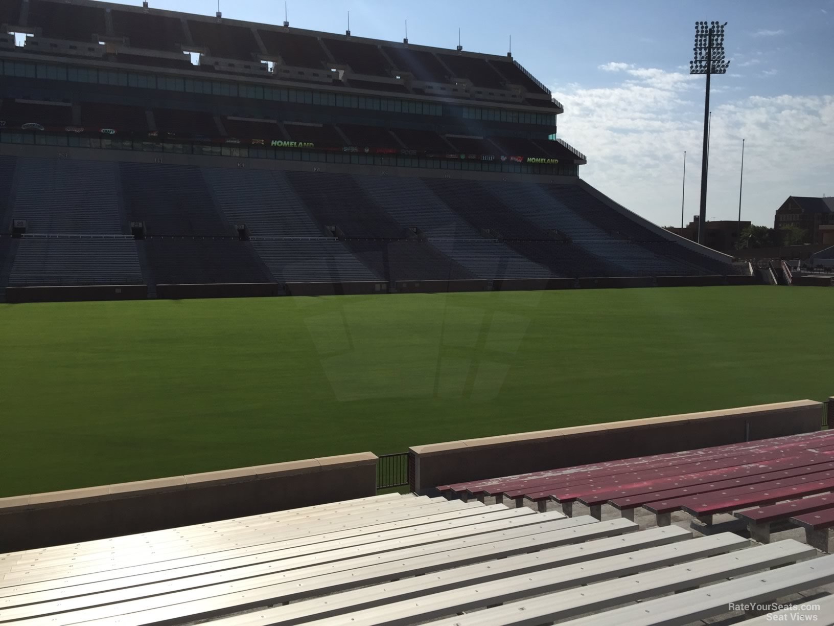 section 8, row 20 seat view  - oklahoma memorial stadium