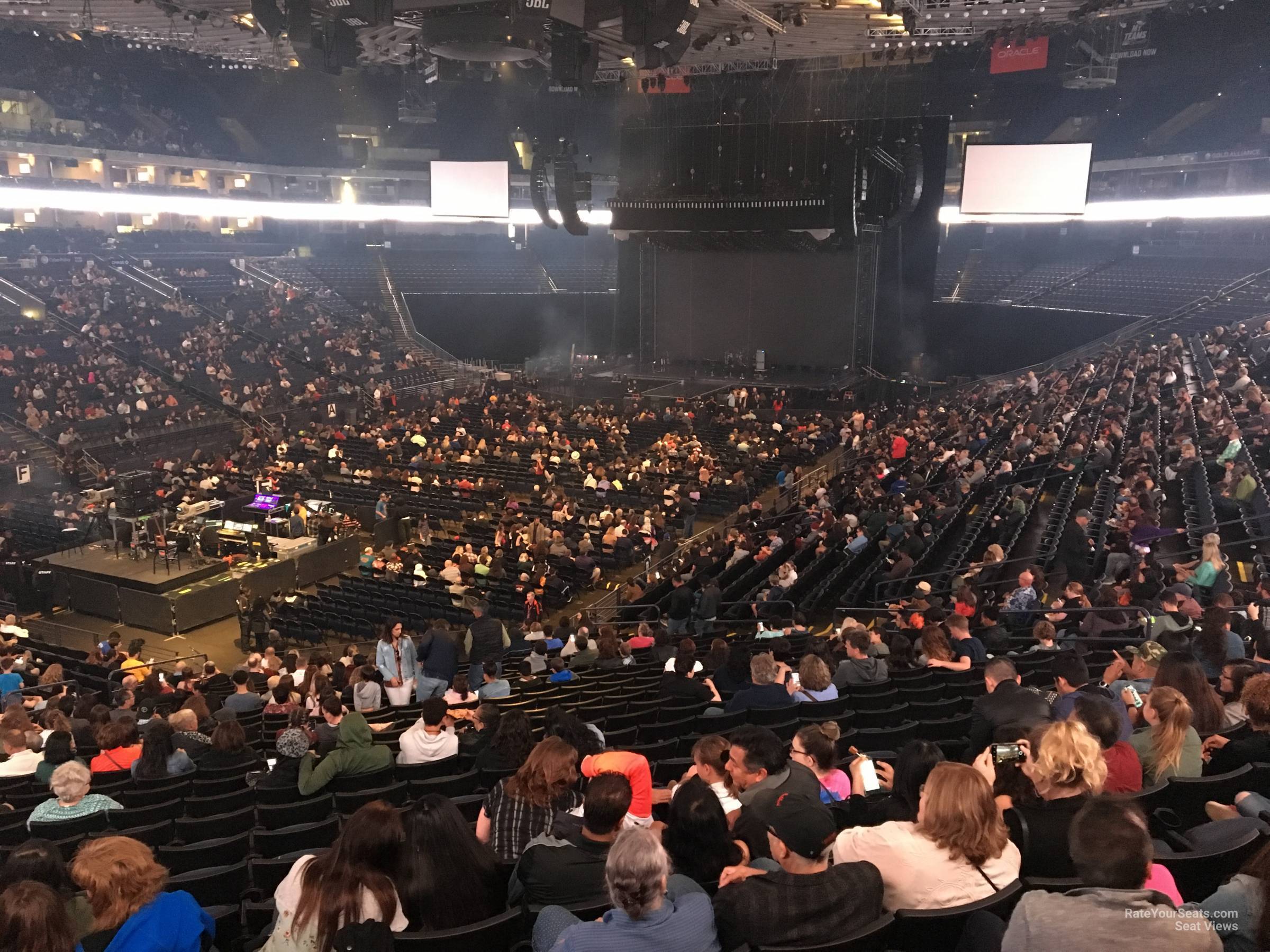 section 105, row 27 seat view  - oakland arena