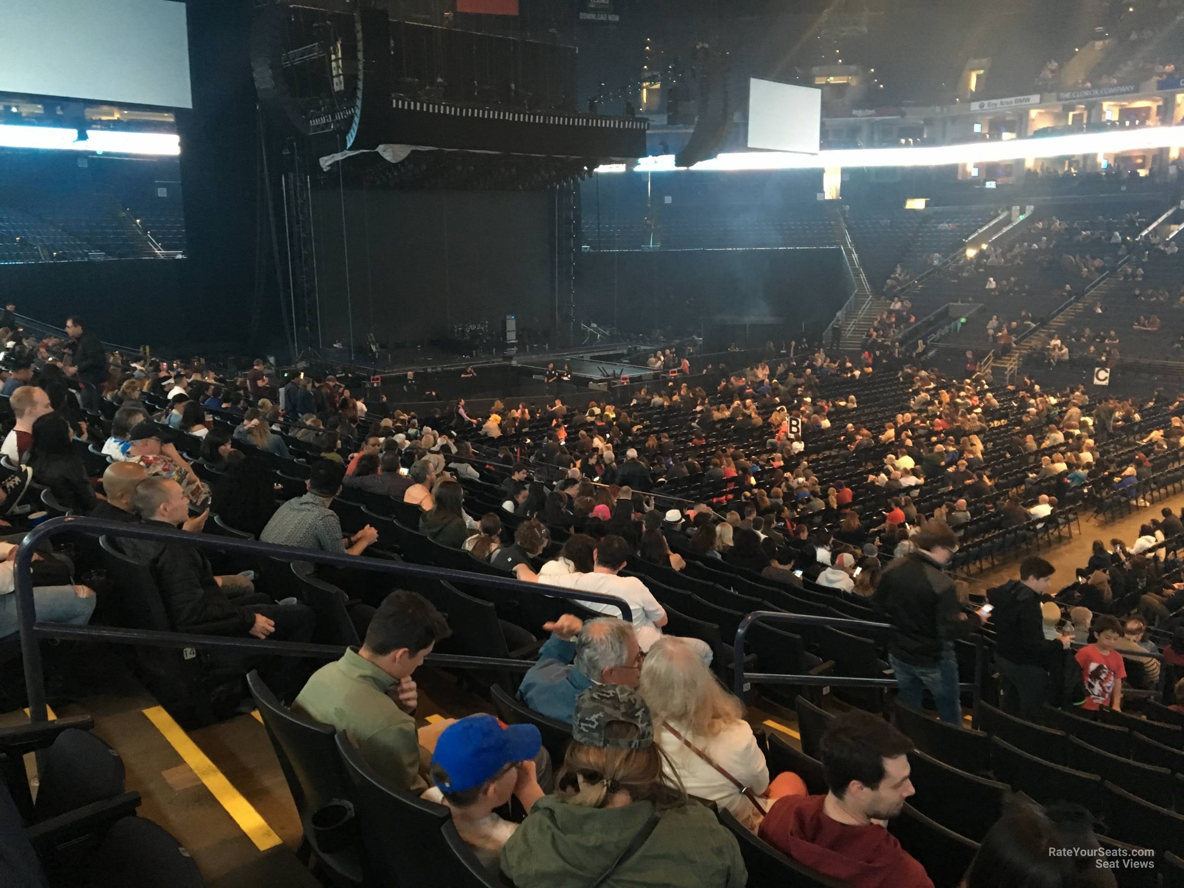 section 113, row 16 seat view  - oakland arena