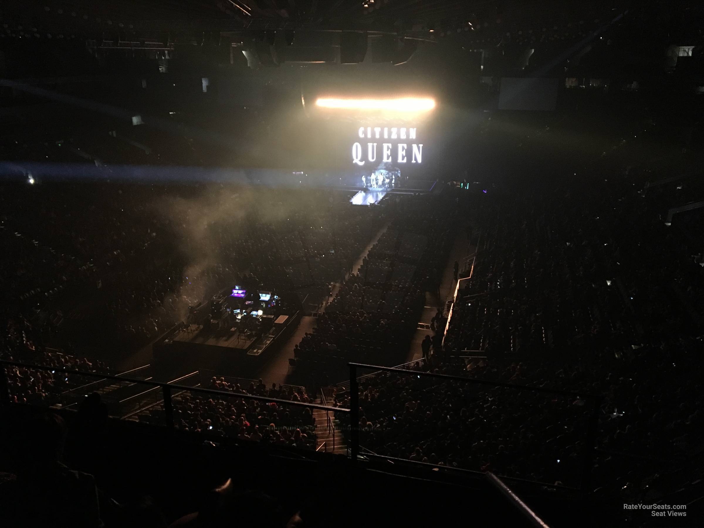 head-on concert view at Oakland Arena