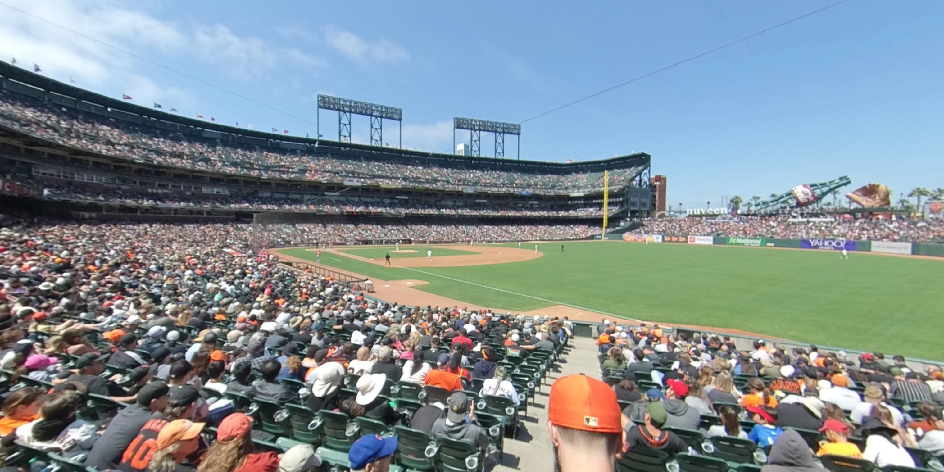 section 101 panoramic seat view  for baseball - oracle park