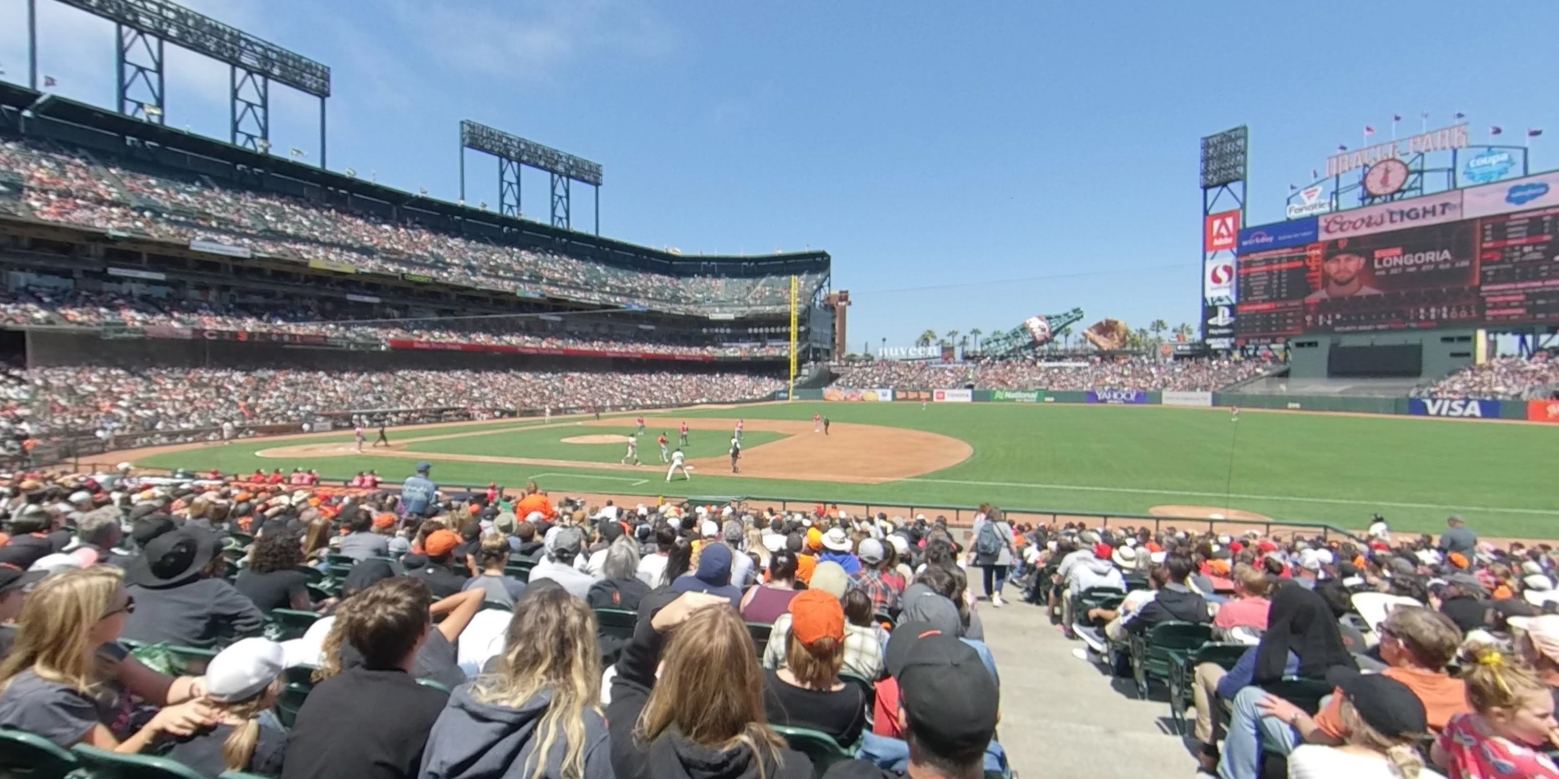 section 105 panoramic seat view  for baseball - oracle park