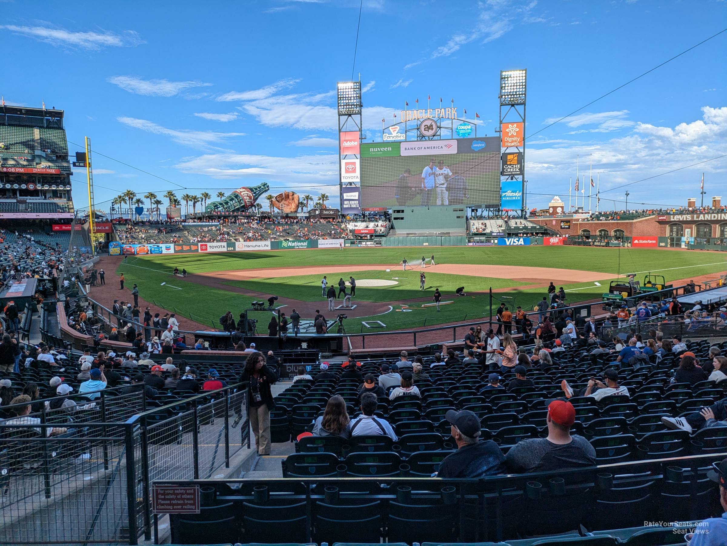 section 114, row 28 seat view  for baseball - oracle park