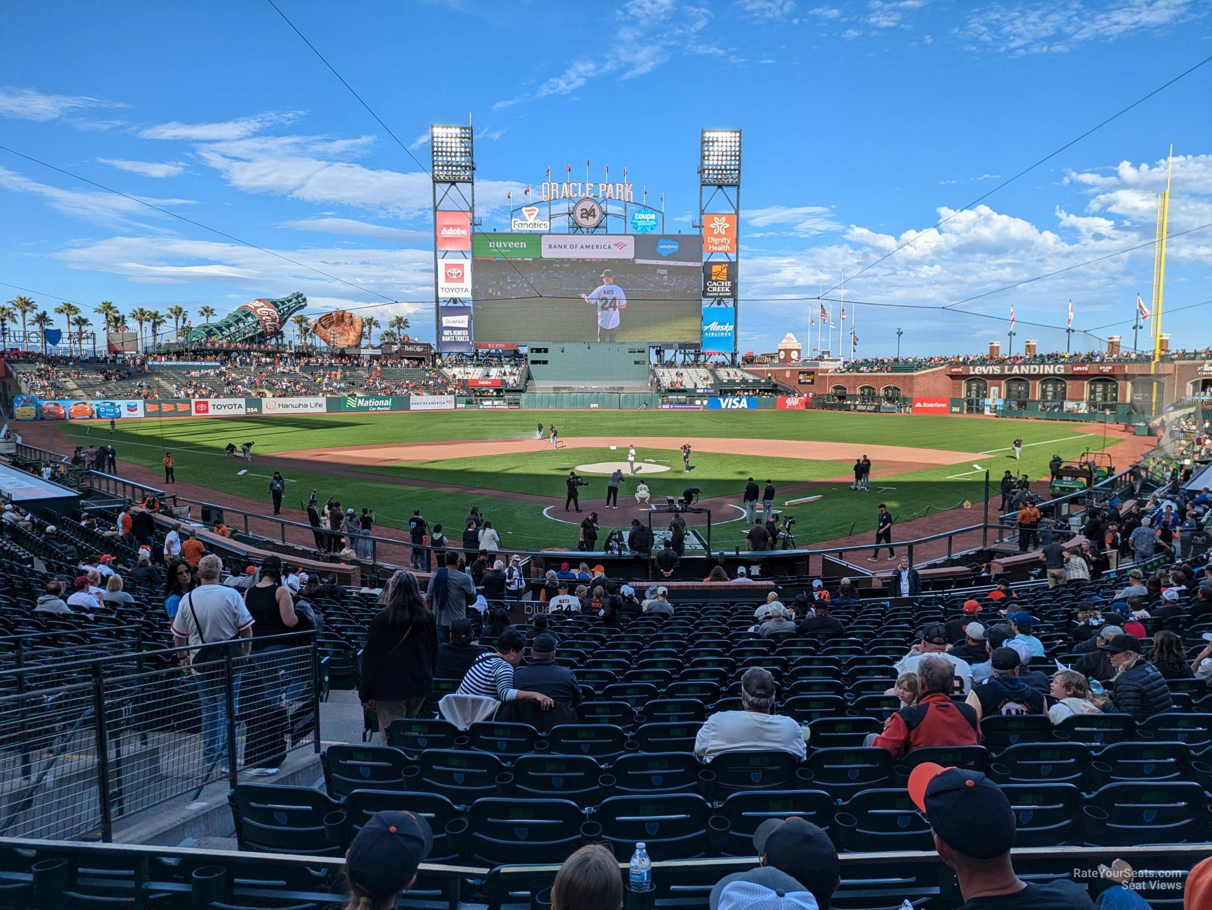 section 116, row 28 seat view  for baseball - oracle park