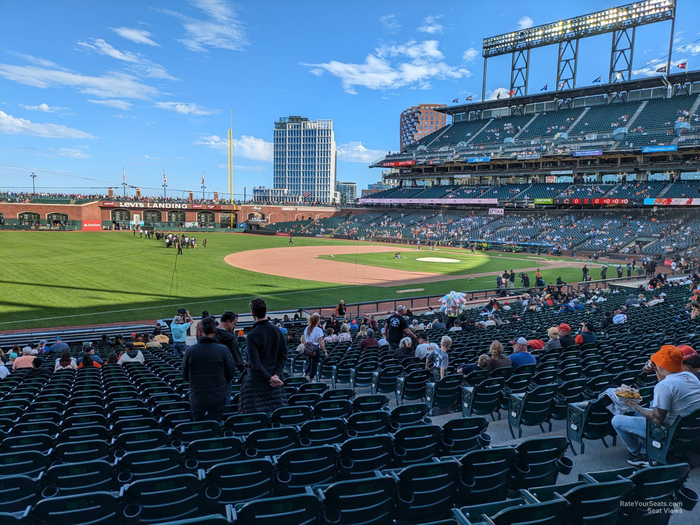 section 128, row 28 seat view  for baseball - oracle park
