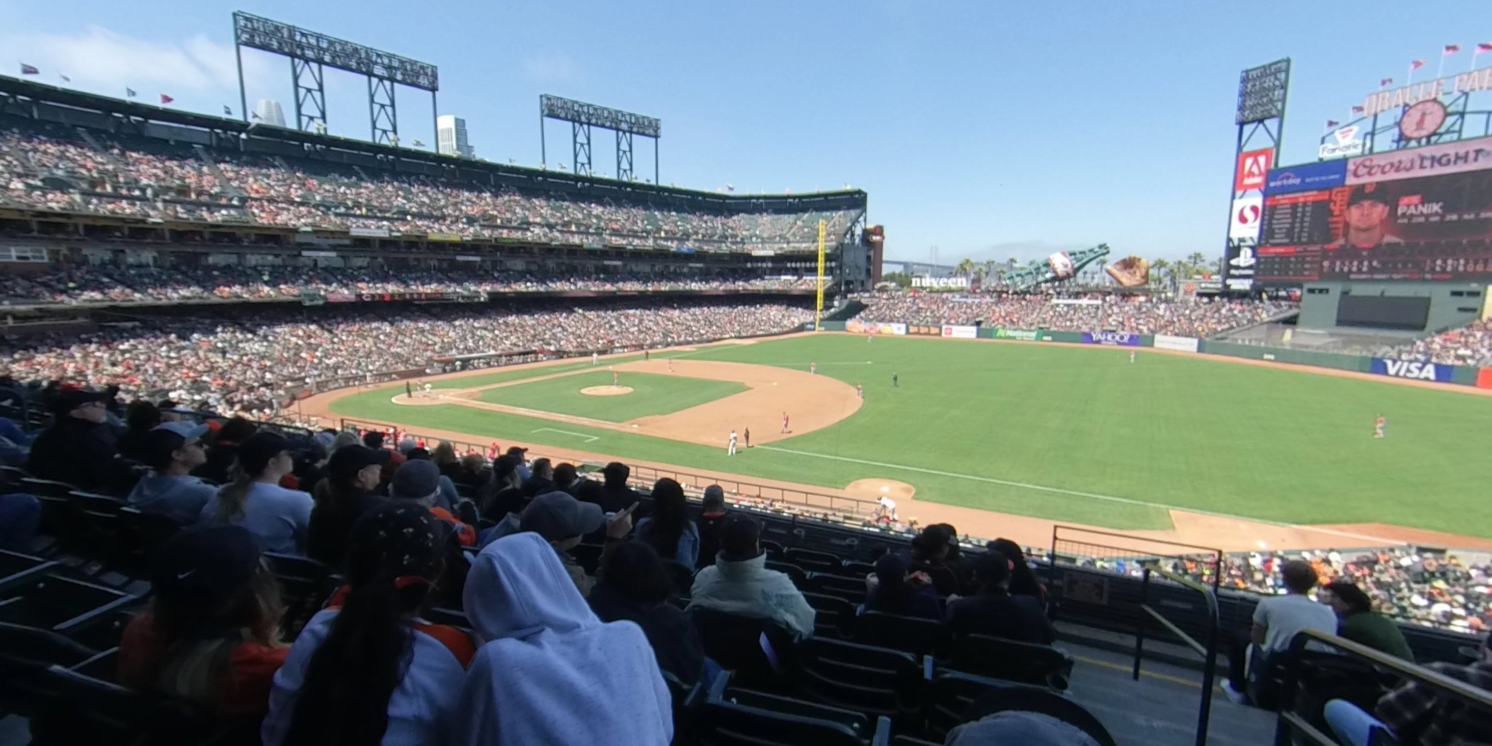 section 203 panoramic seat view  for baseball - oracle park