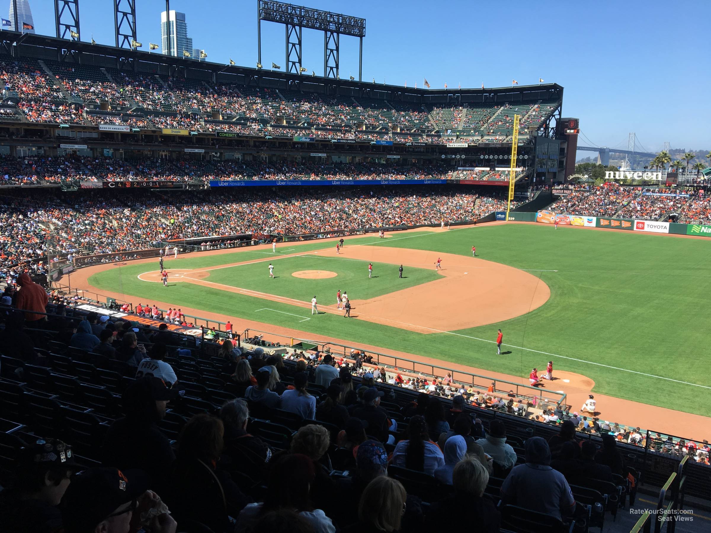 section 203, row i seat view  for baseball - oracle park