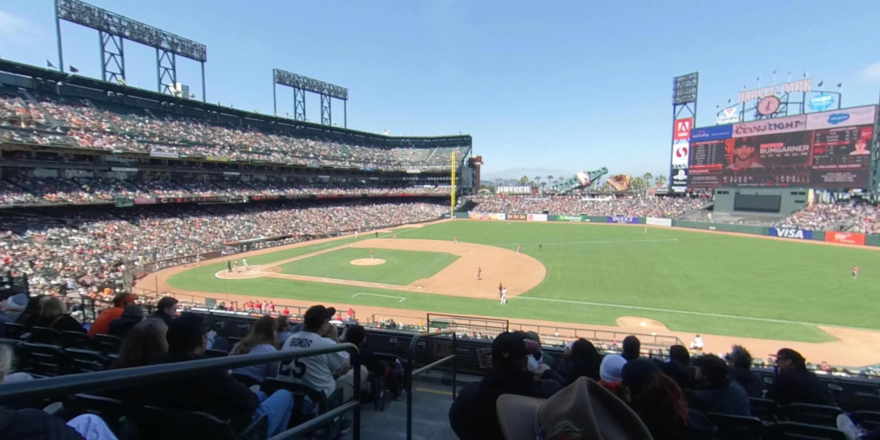section 205 panoramic seat view  for baseball - oracle park