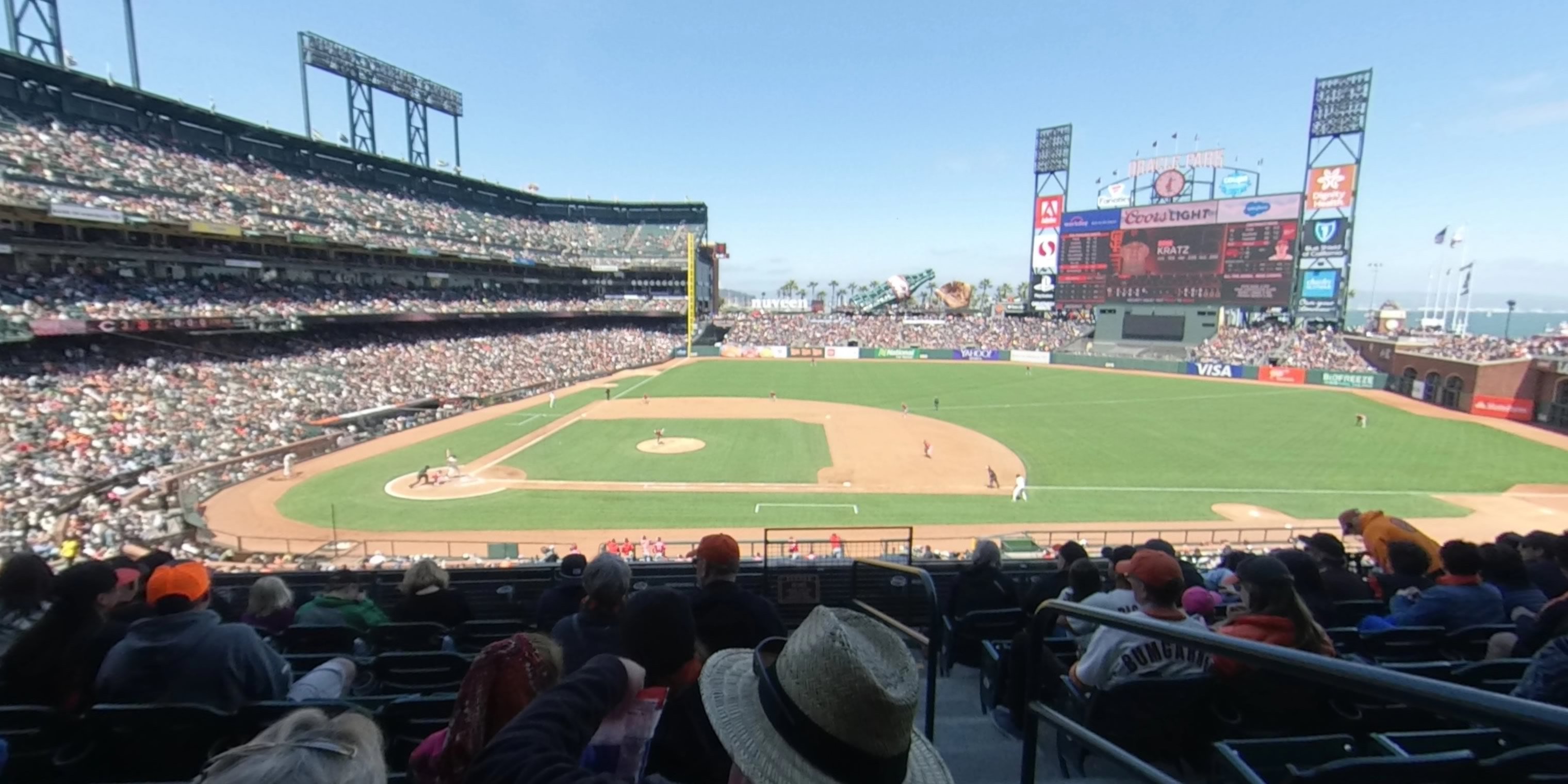 section 208 panoramic seat view  for baseball - oracle park
