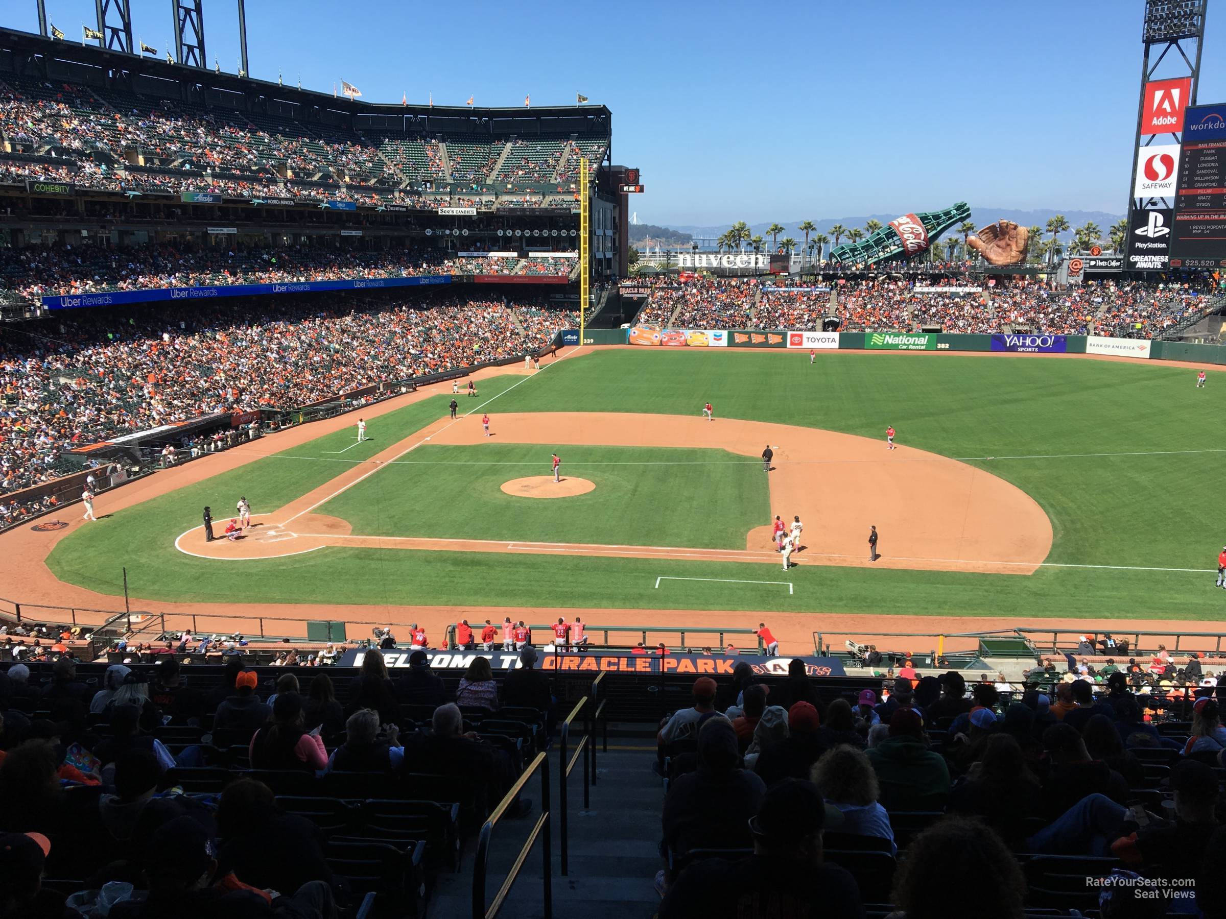 section 208, row i seat view  for baseball - oracle park