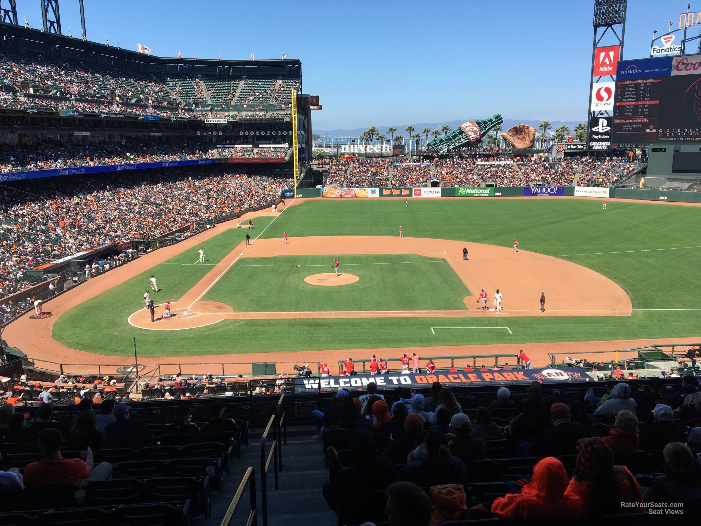 section 209, row i seat view  for baseball - oracle park