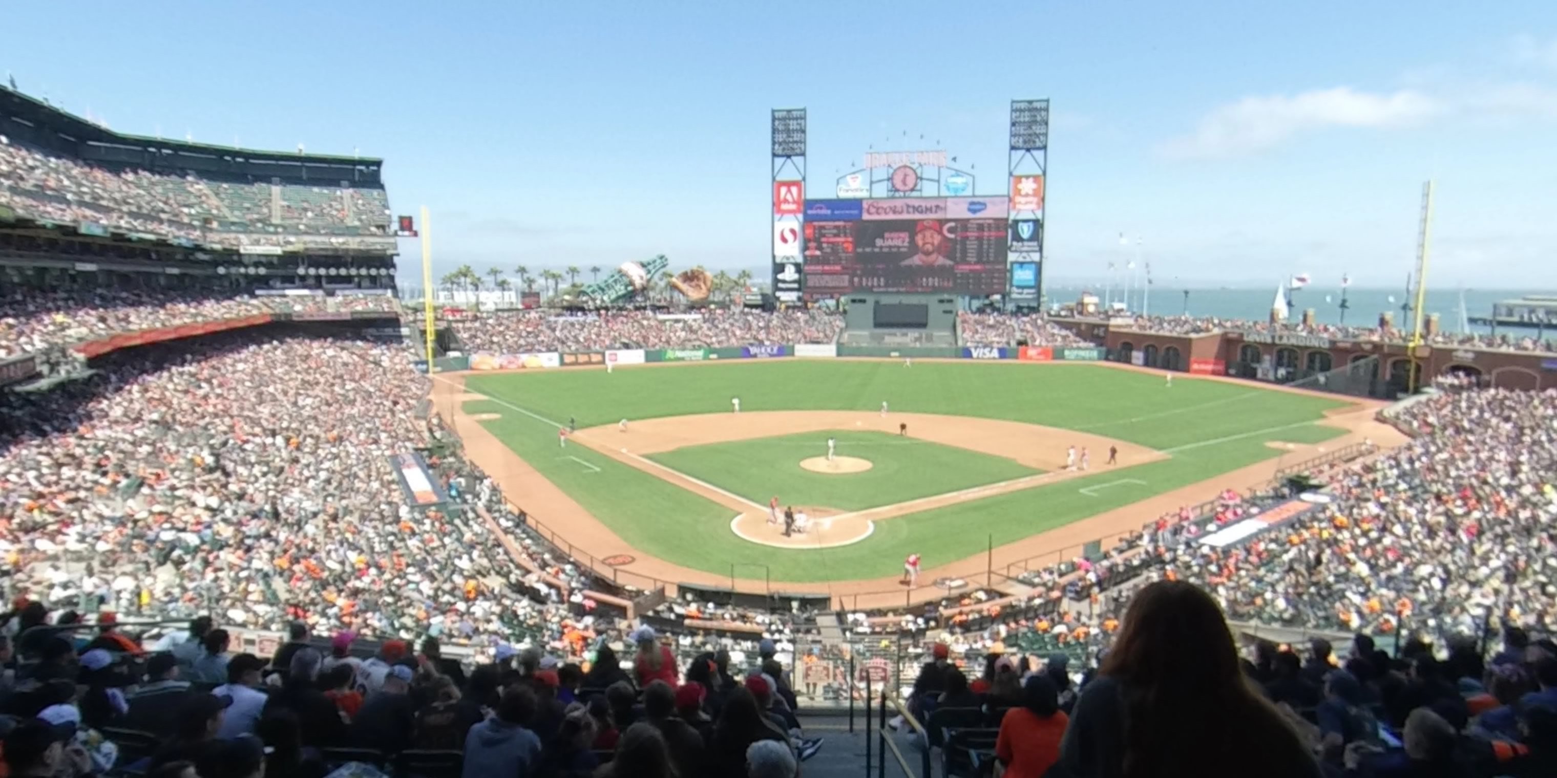 section 214 panoramic seat view  for baseball - oracle park