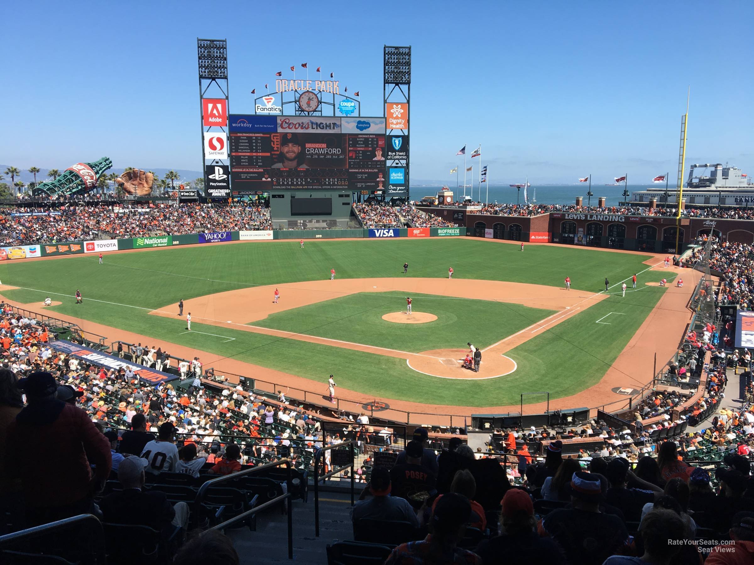 section 217, row i seat view  for baseball - oracle park