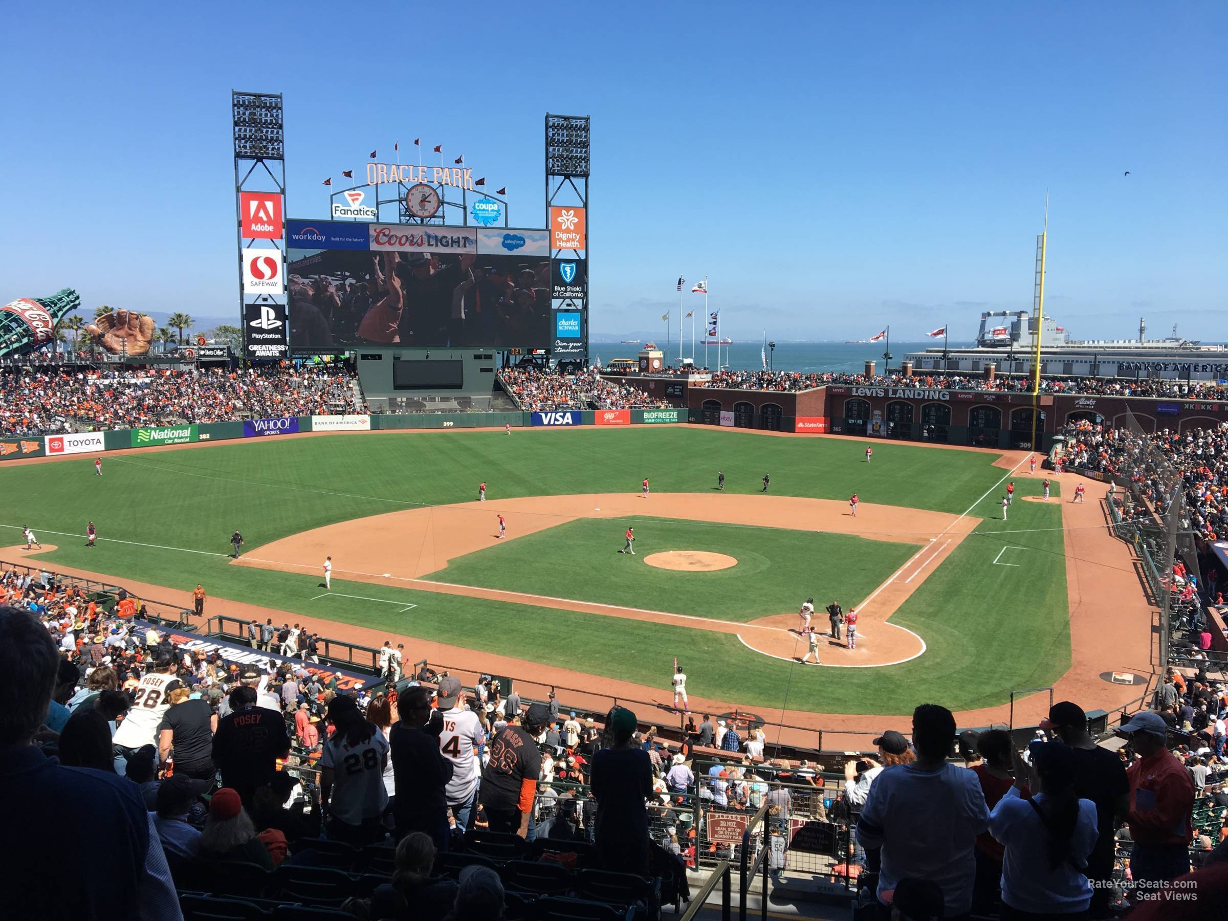section 218, row i seat view  for baseball - oracle park
