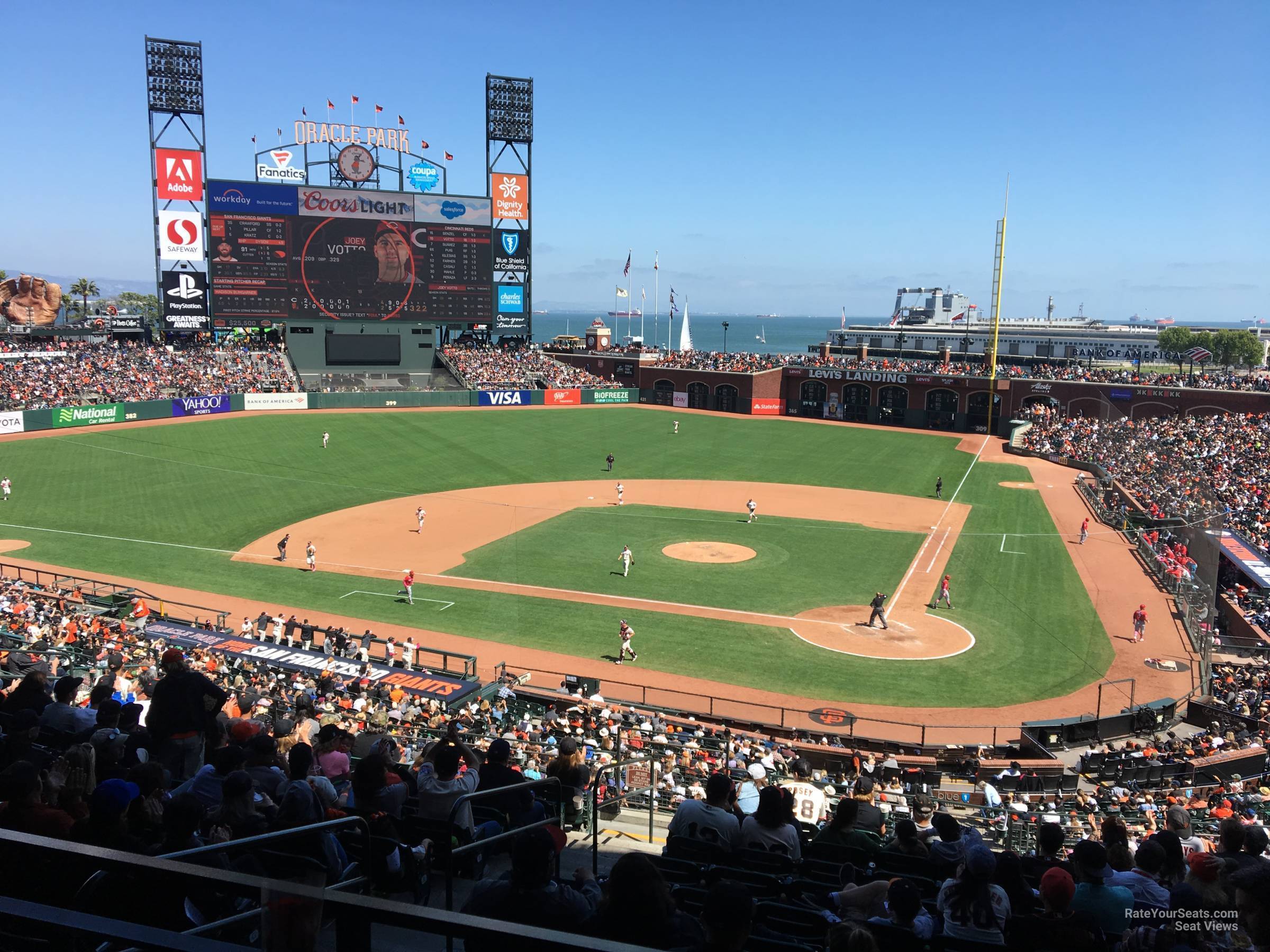 section 219, row i seat view  for baseball - oracle park