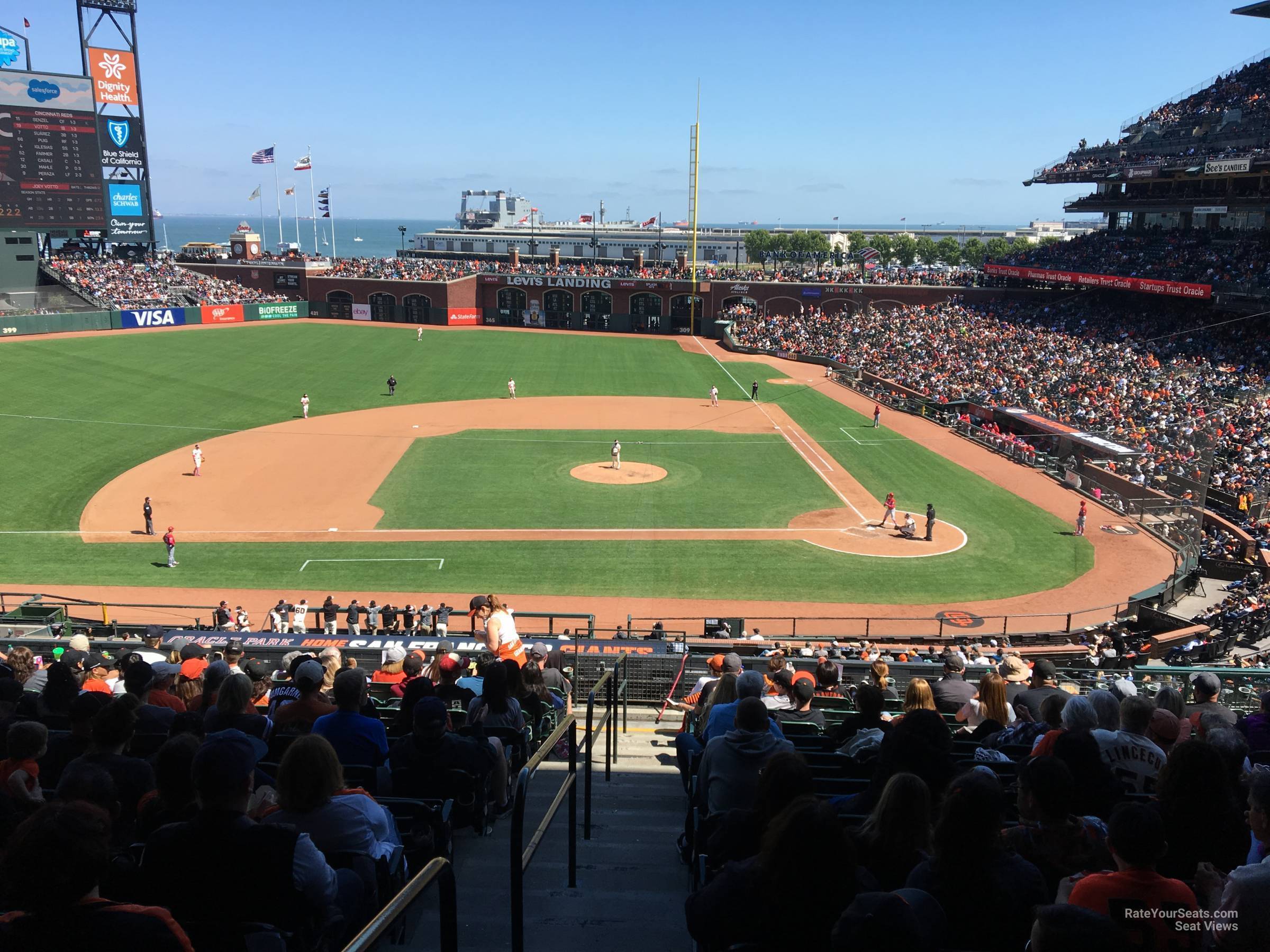 section 221, row i seat view  for baseball - oracle park