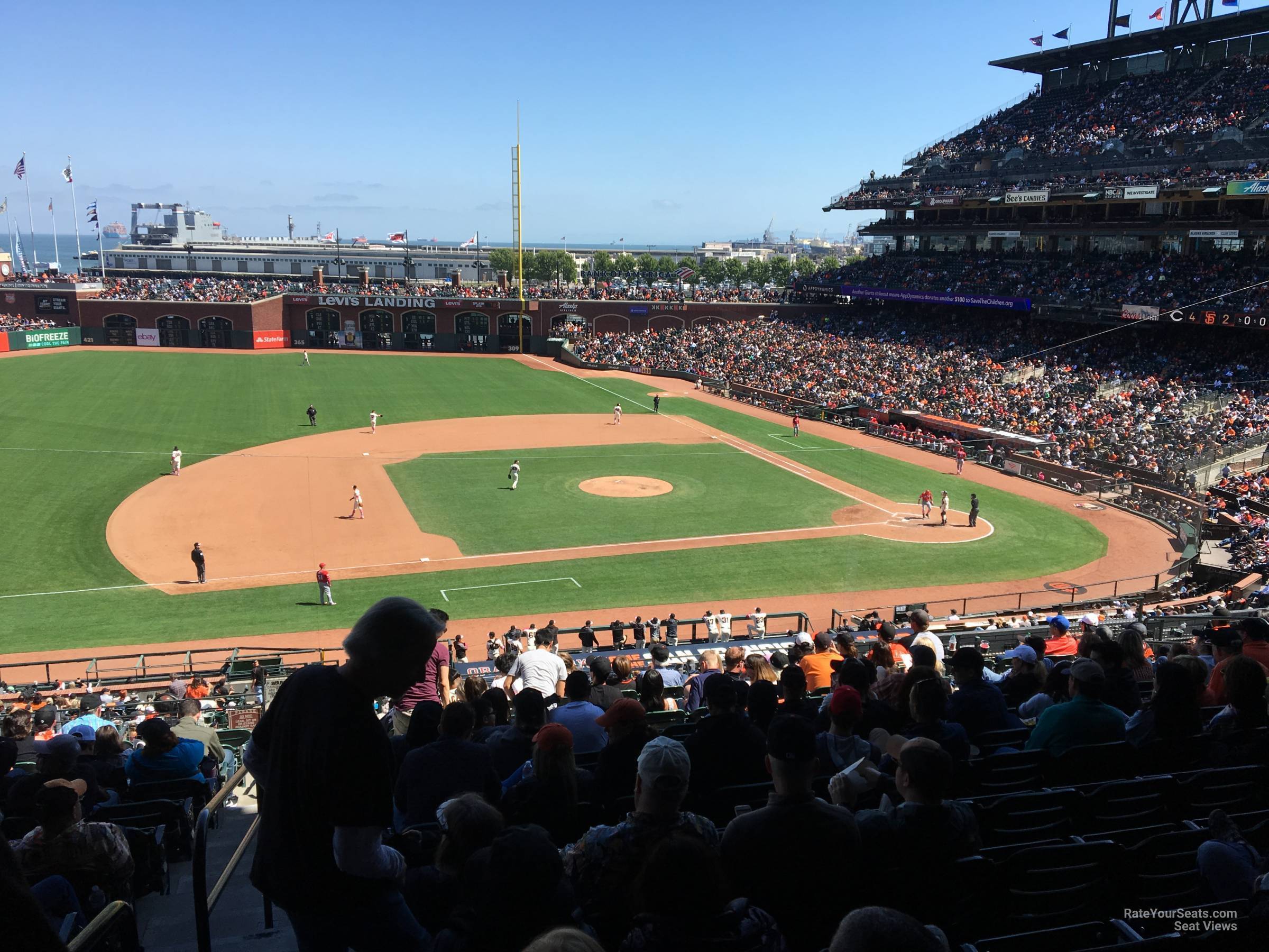 section 223, row i seat view  for baseball - oracle park