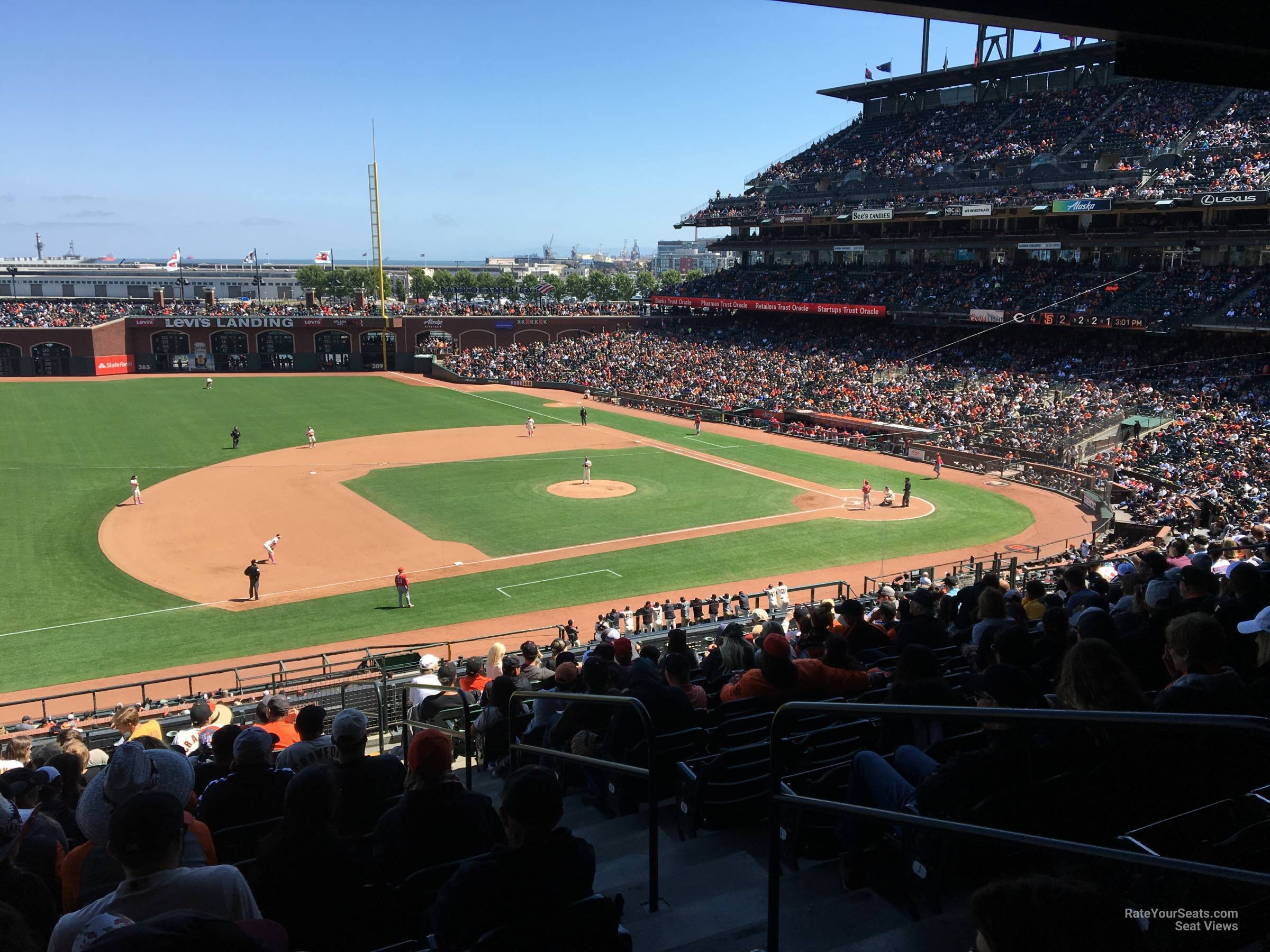section 224, row i seat view  for baseball - oracle park