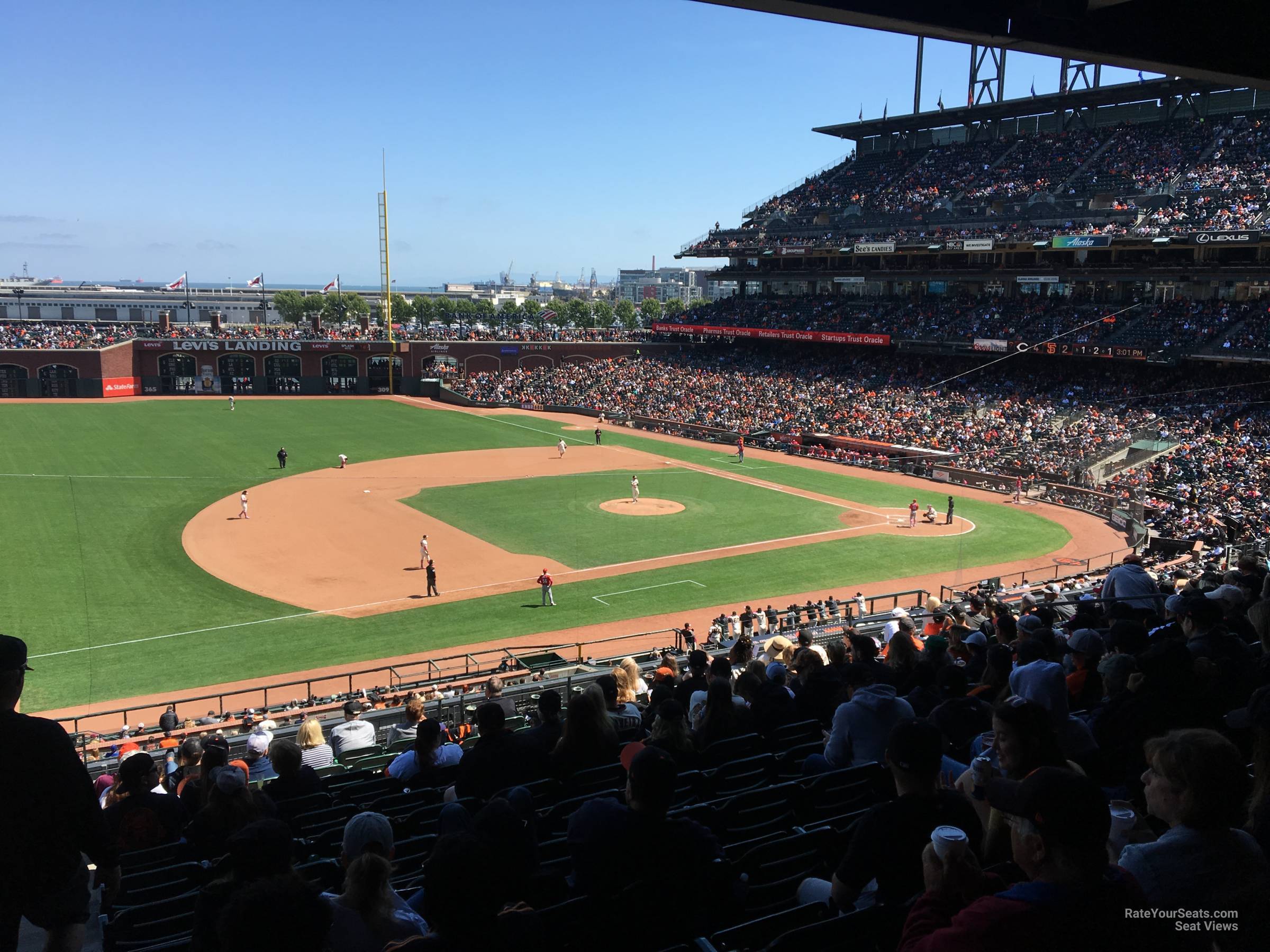 section 225, row i seat view  for baseball - oracle park