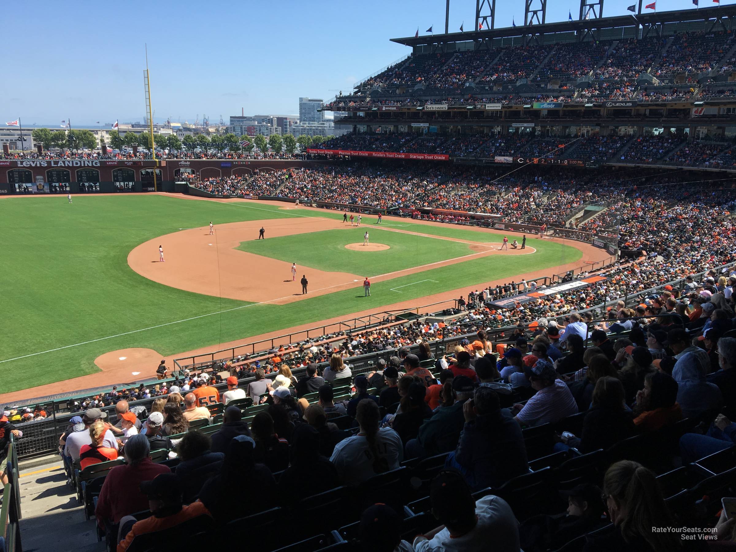 section 227, row i seat view  for baseball - oracle park
