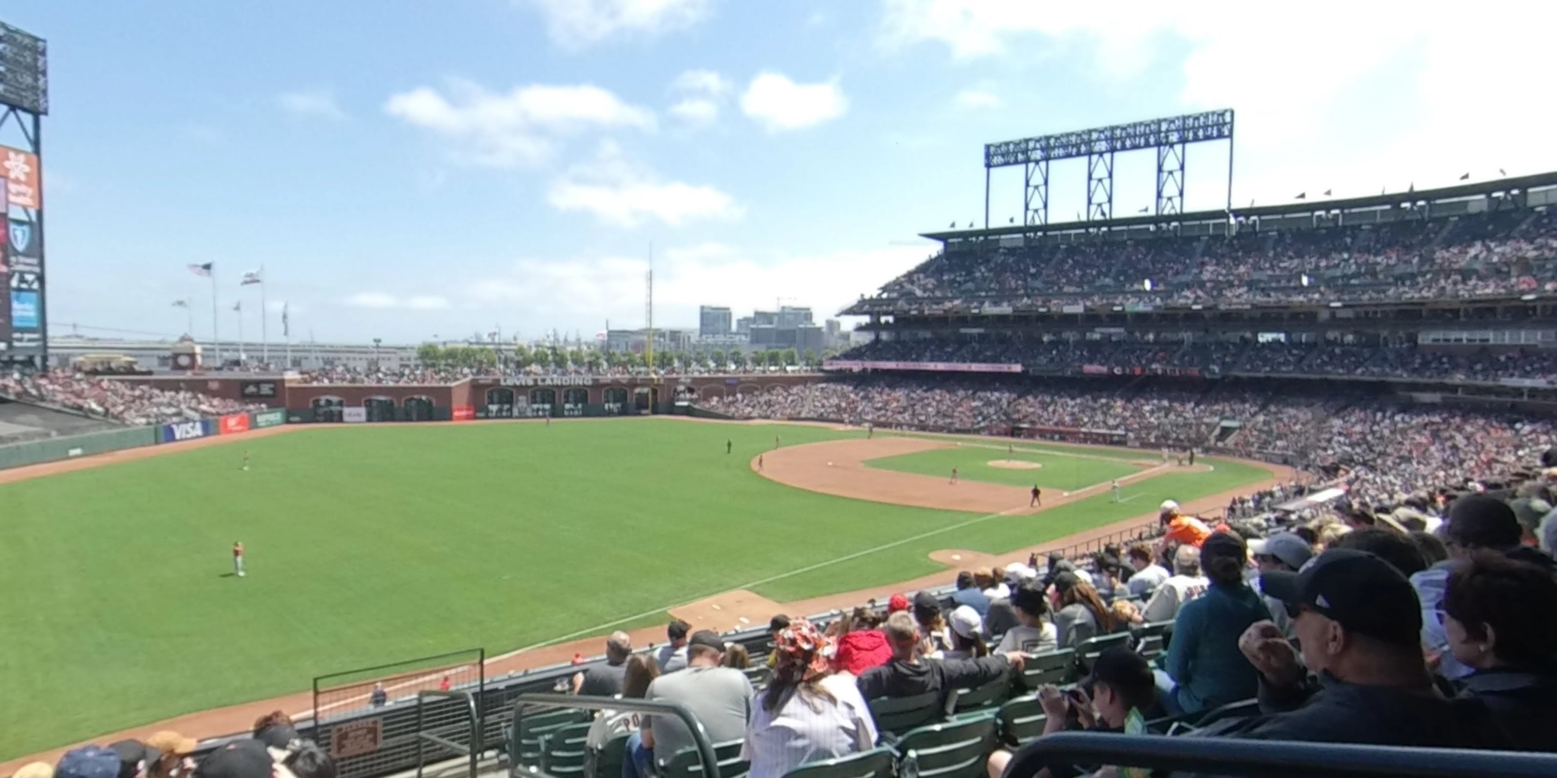 section 230 panoramic seat view  for baseball - oracle park