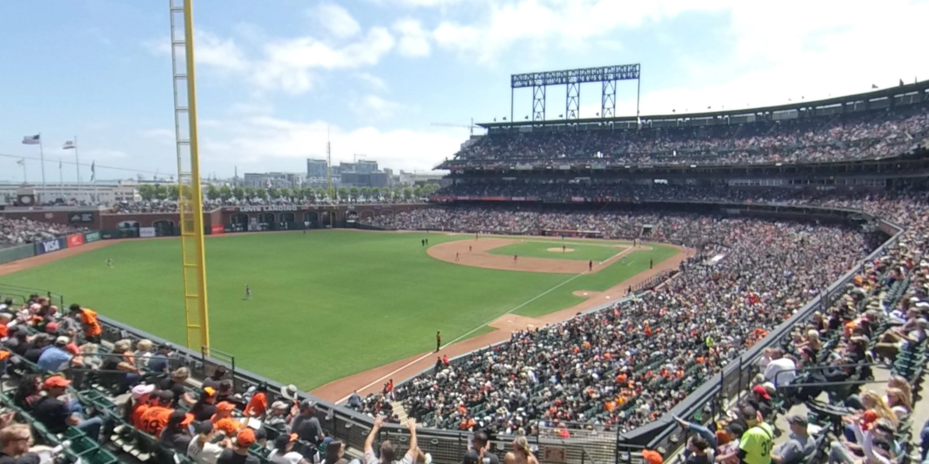 section 232 panoramic seat view  for baseball - oracle park