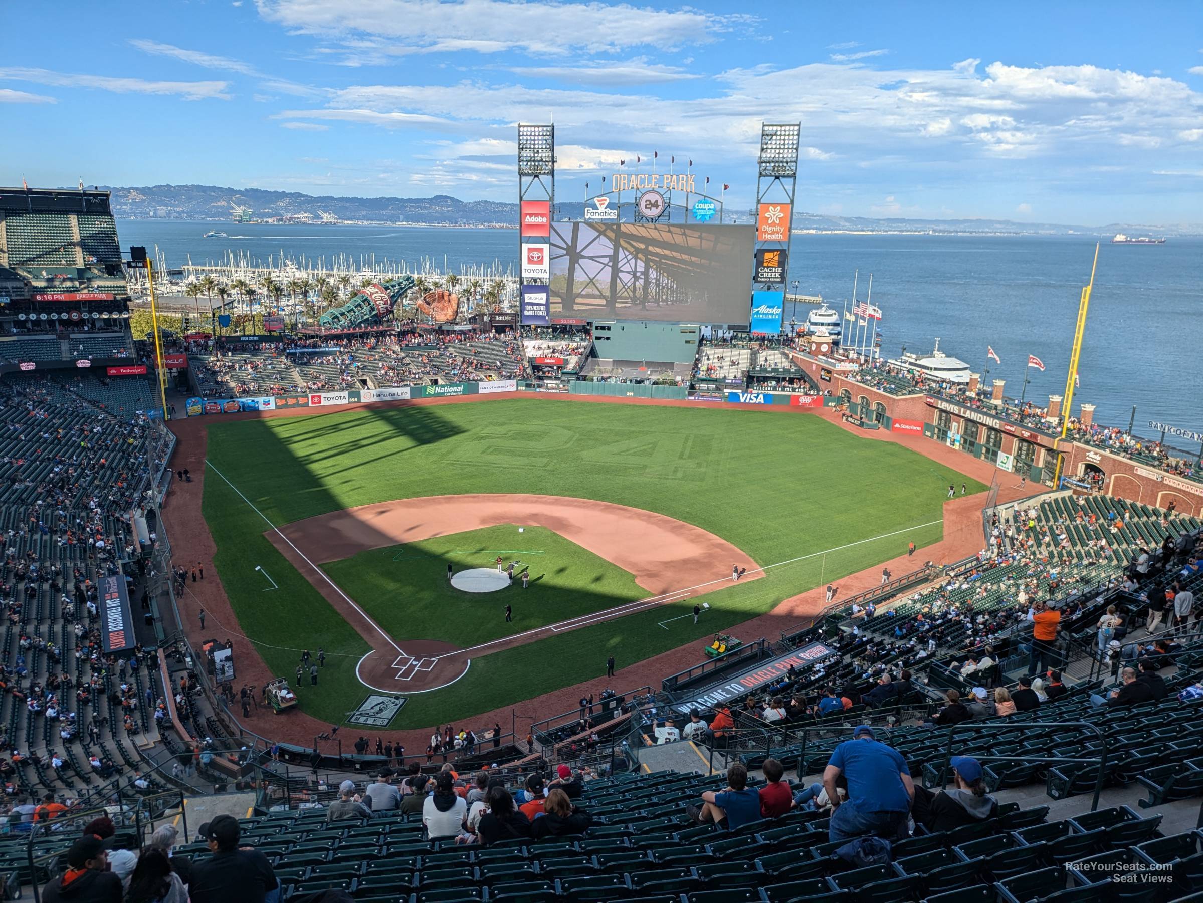 section 313, row 16 seat view  for baseball - oracle park
