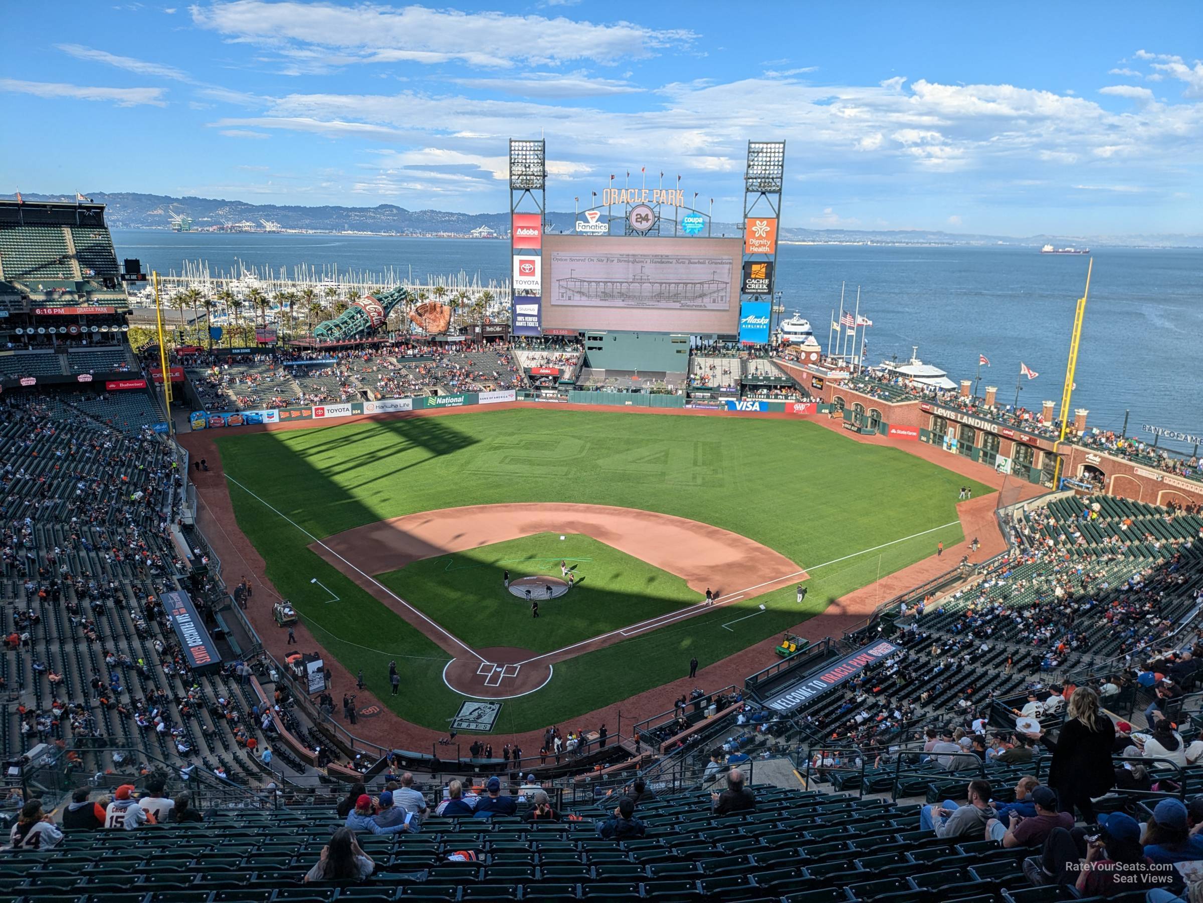 section 314, row 16 seat view  for baseball - oracle park