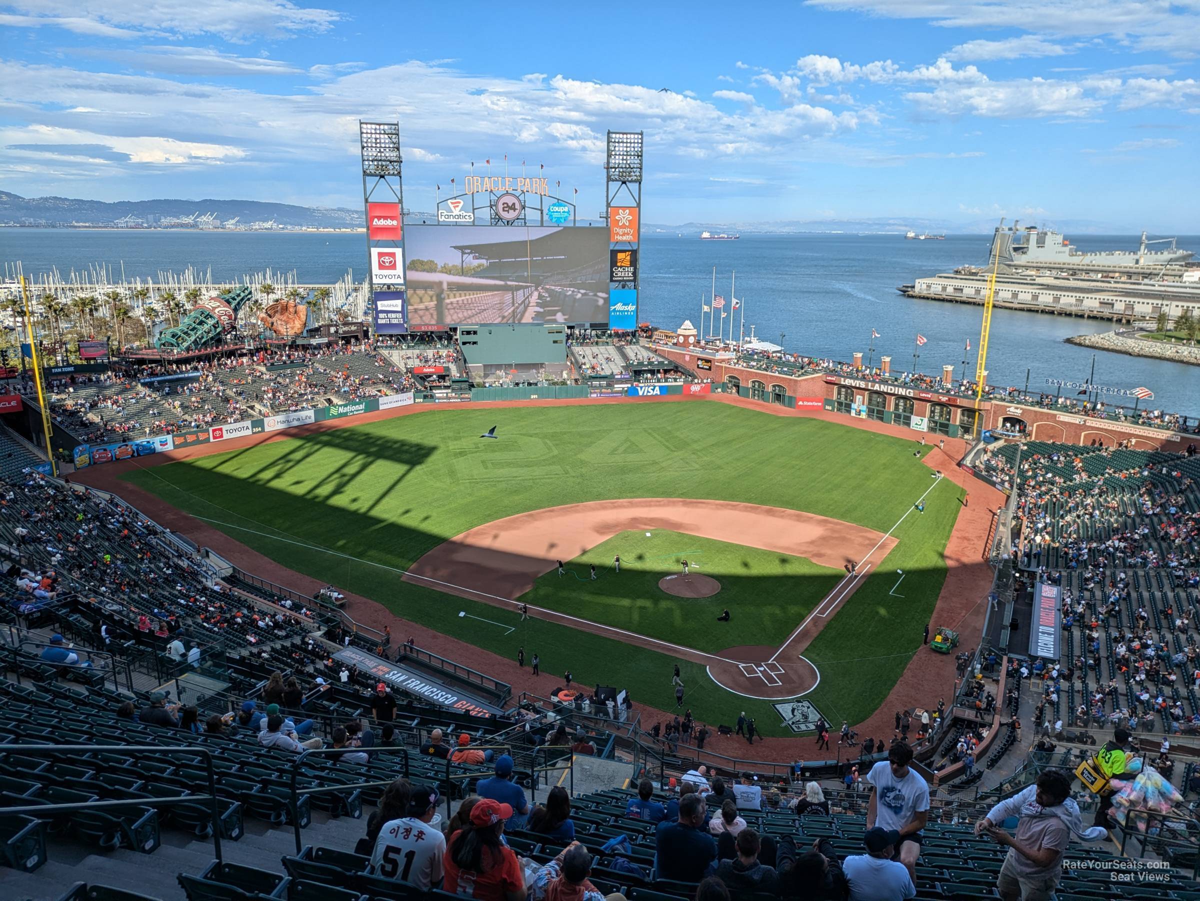 section 318, row 16 seat view  for baseball - oracle park