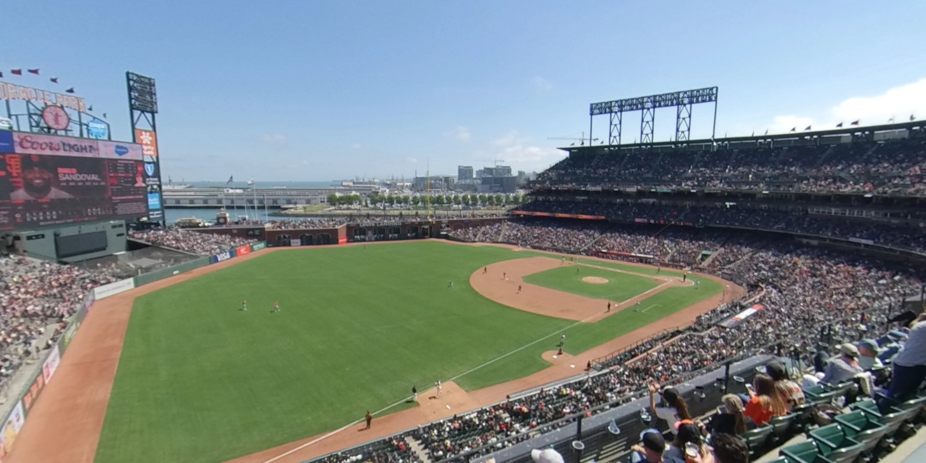 section 330 panoramic seat view  for baseball - oracle park