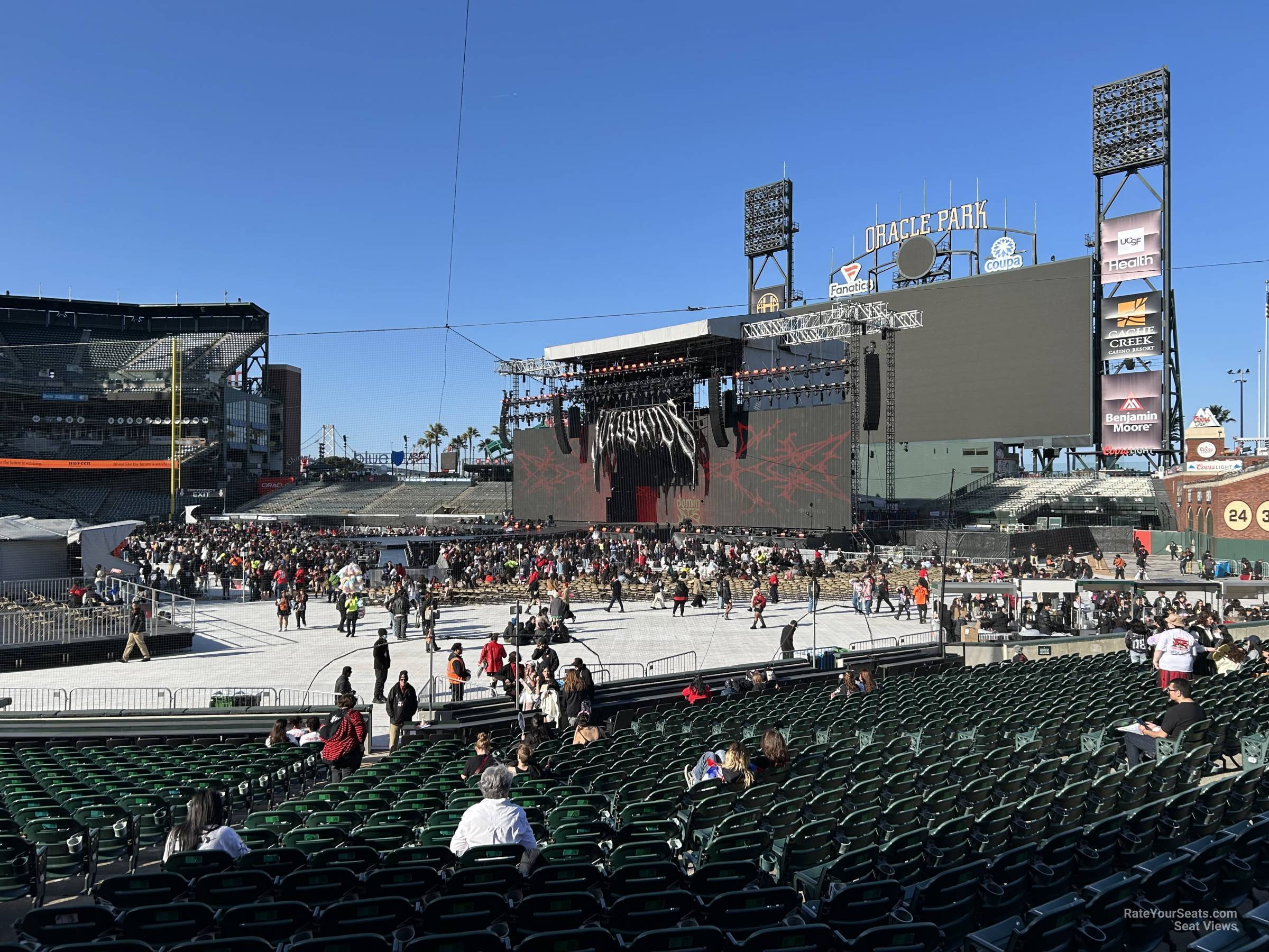section 103, row 20 seat view  for concert - oracle park
