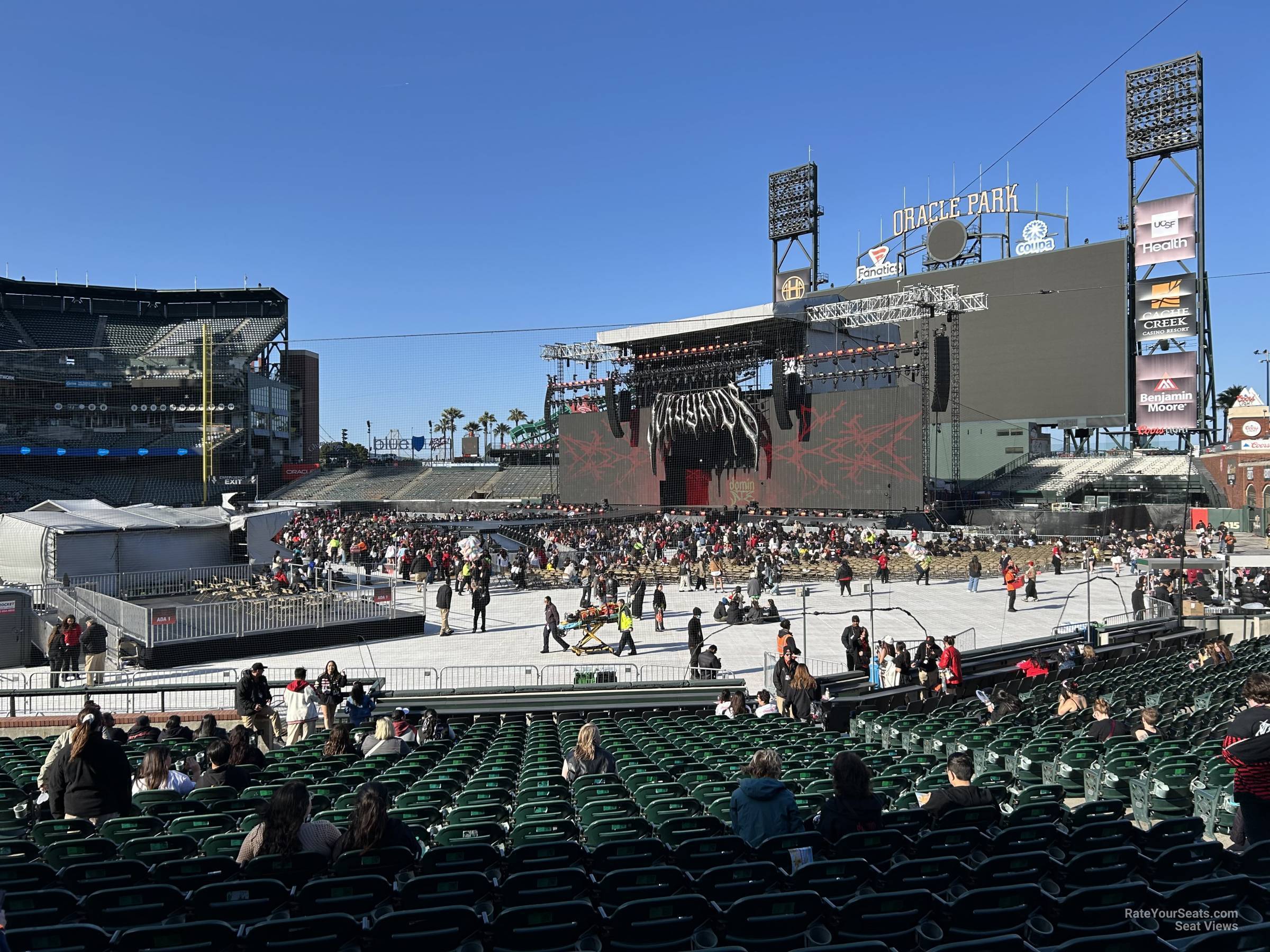 section 104, row 20 seat view  for concert - oracle park