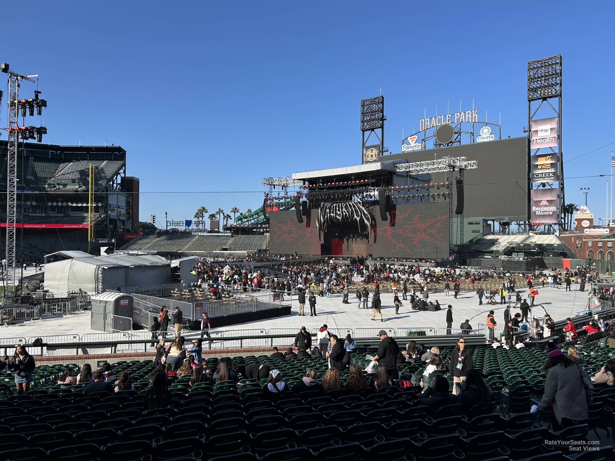 section 105, row 20 seat view  for concert - oracle park