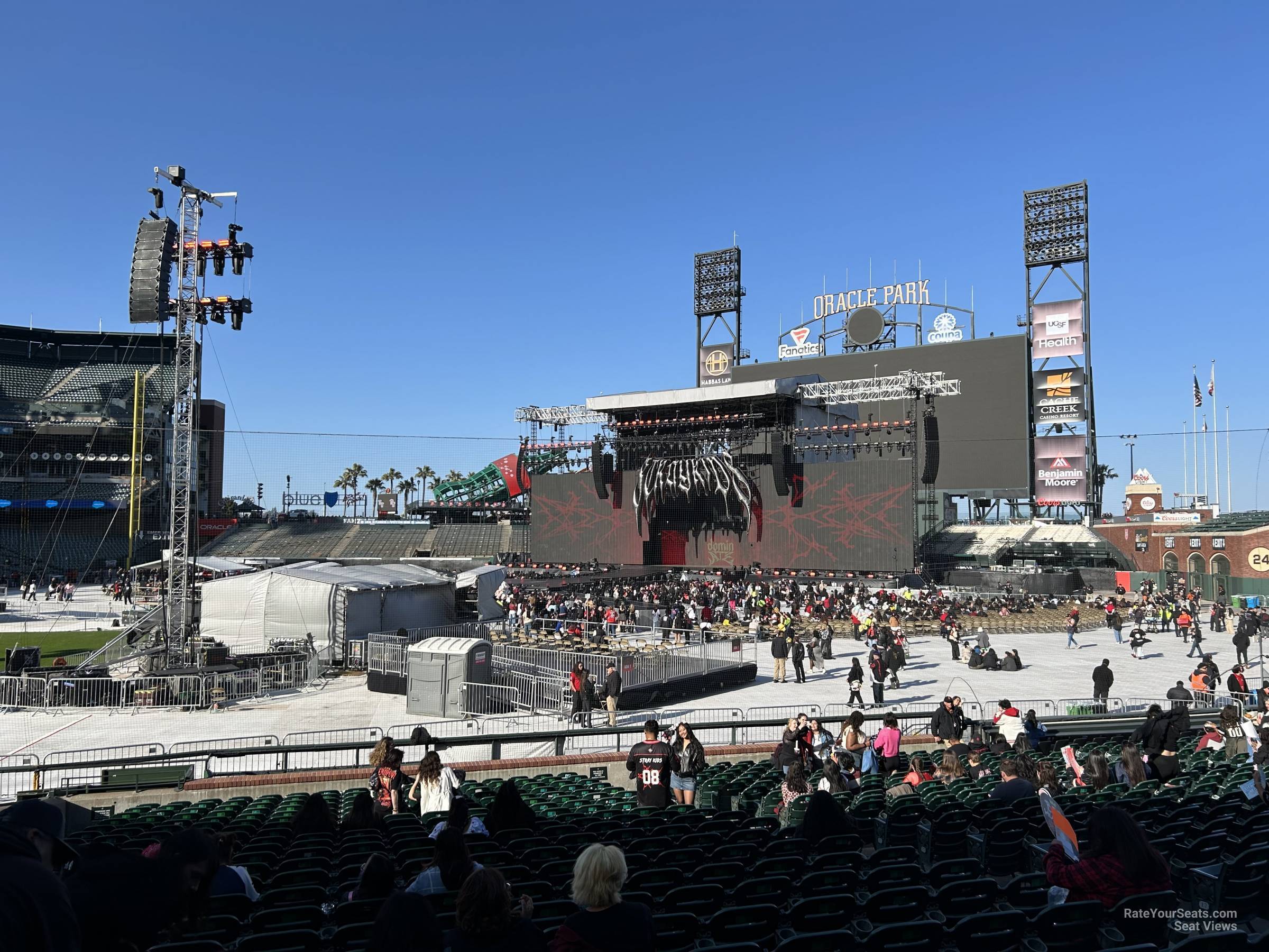 section 106, row 20 seat view  for concert - oracle park