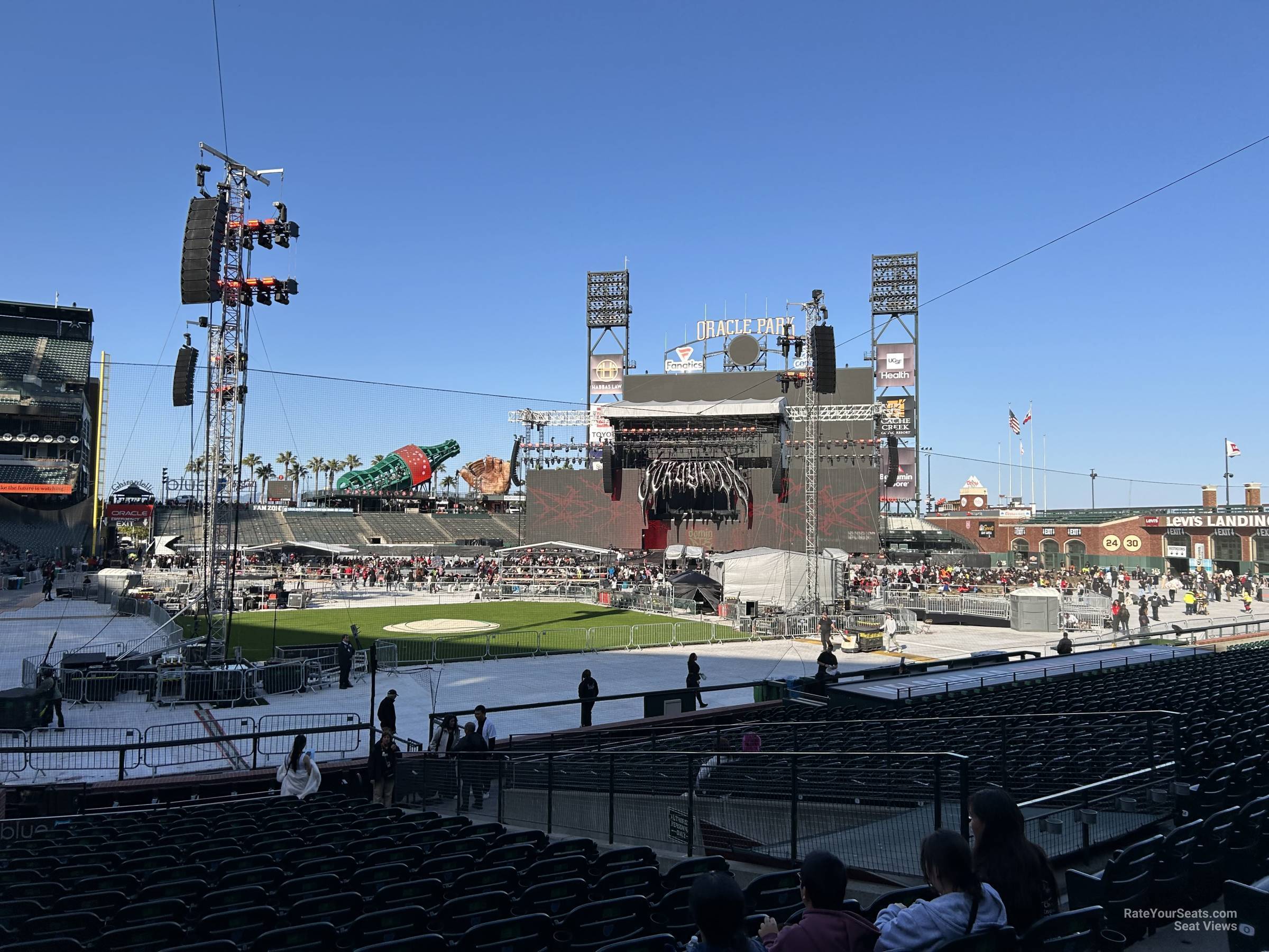 section 112, row 20 seat view  for concert - oracle park