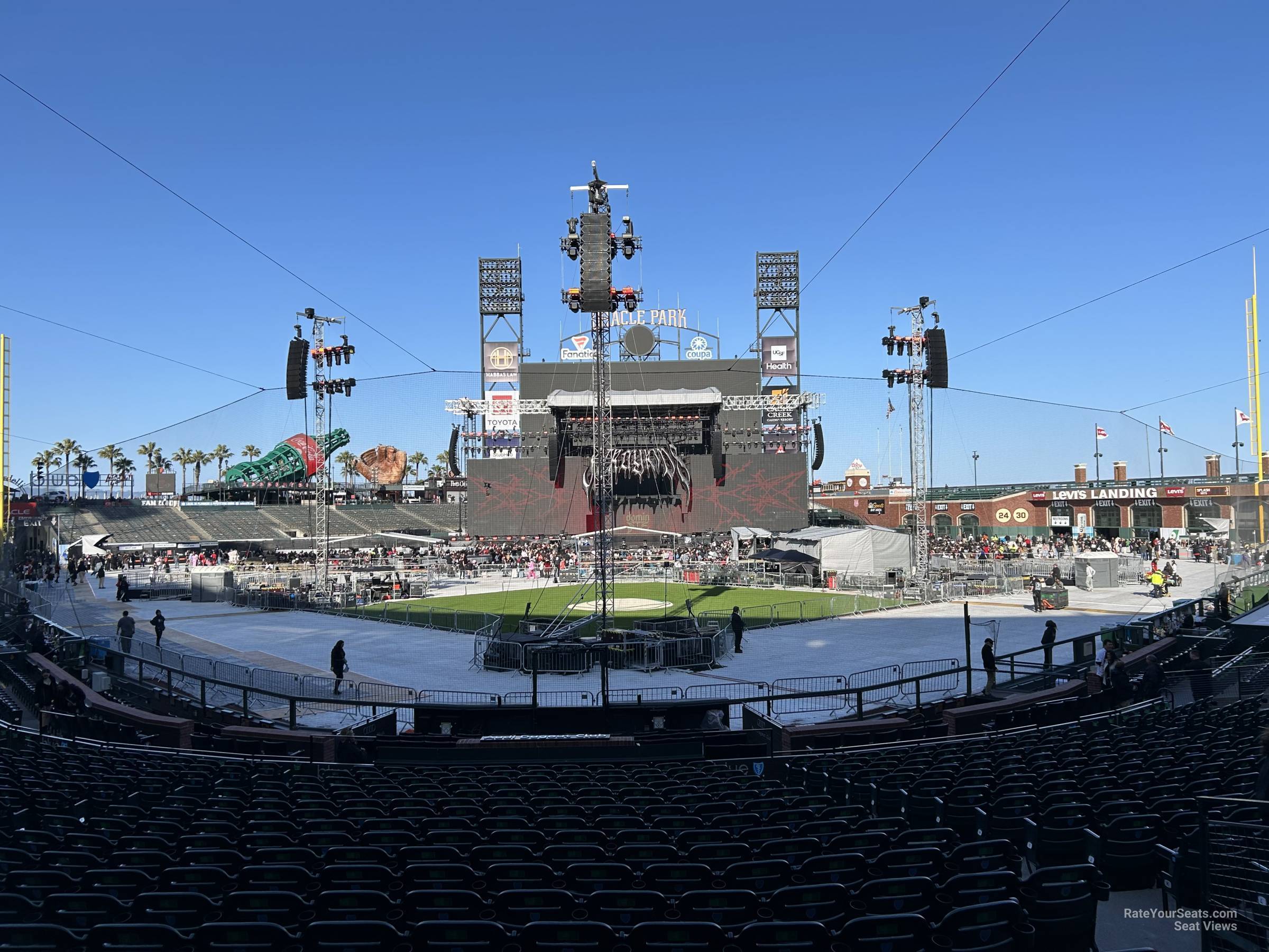 section 115, row 20 seat view  for concert - oracle park