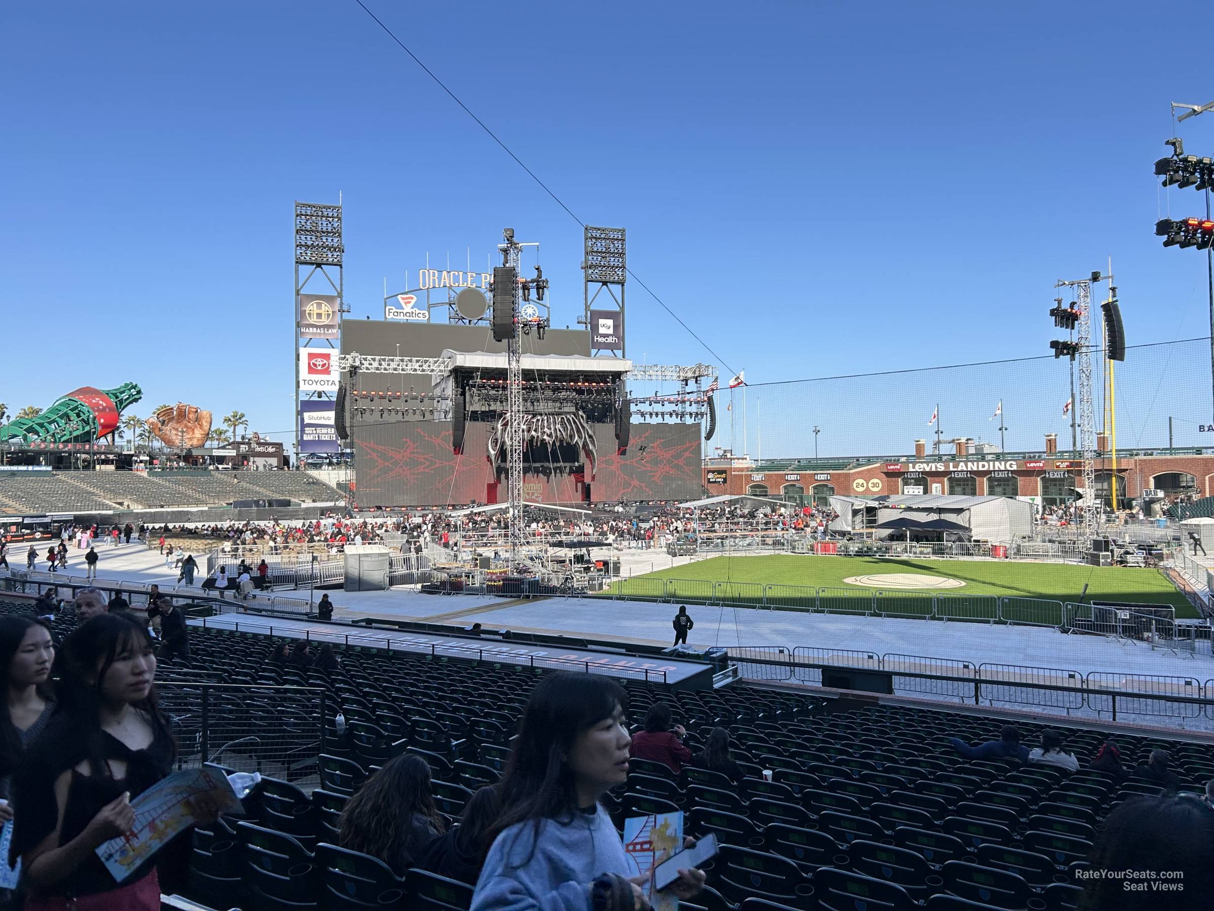 section 121, row 20 seat view  for concert - oracle park