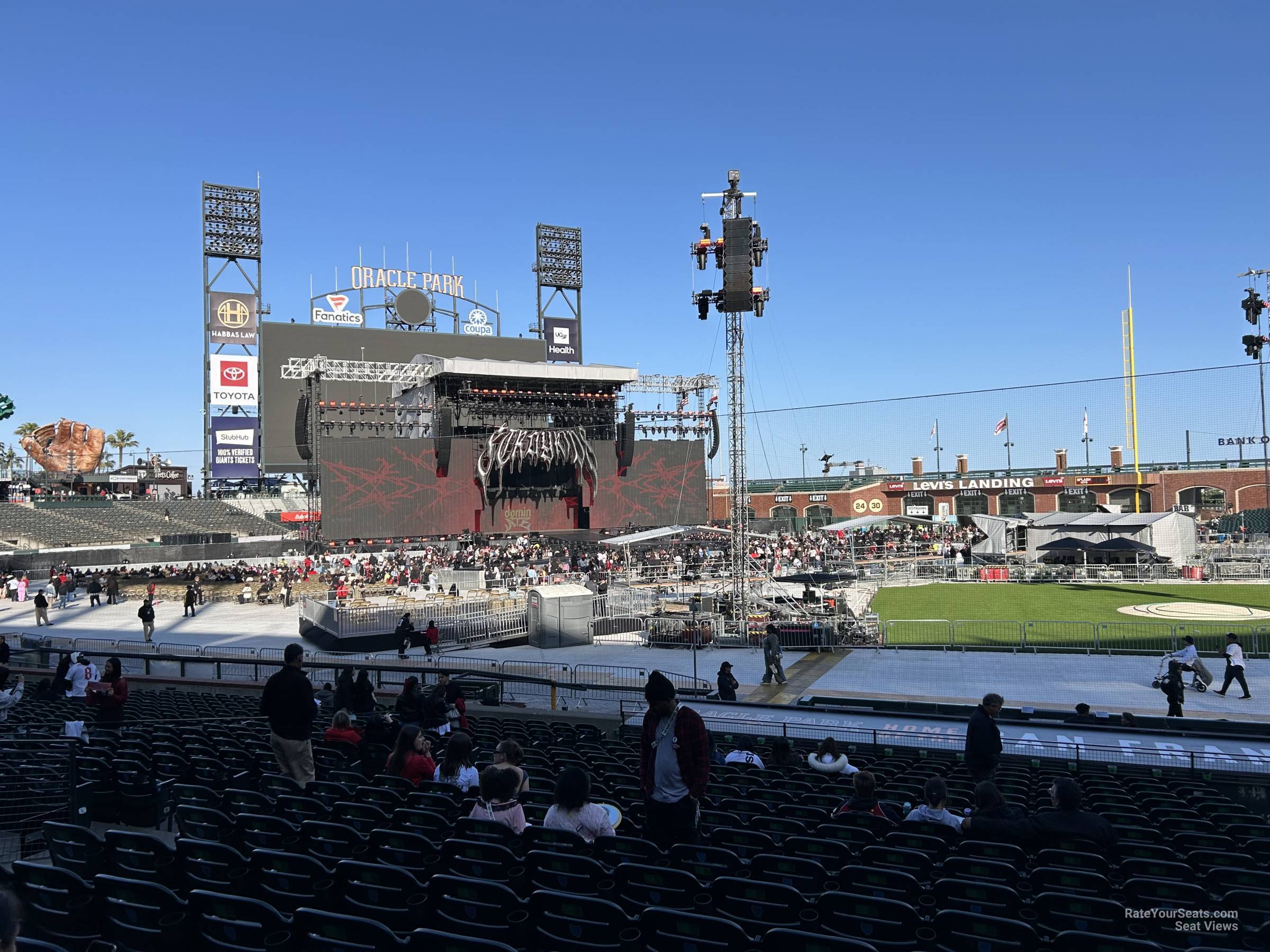 section 123, row 20 seat view  for concert - oracle park