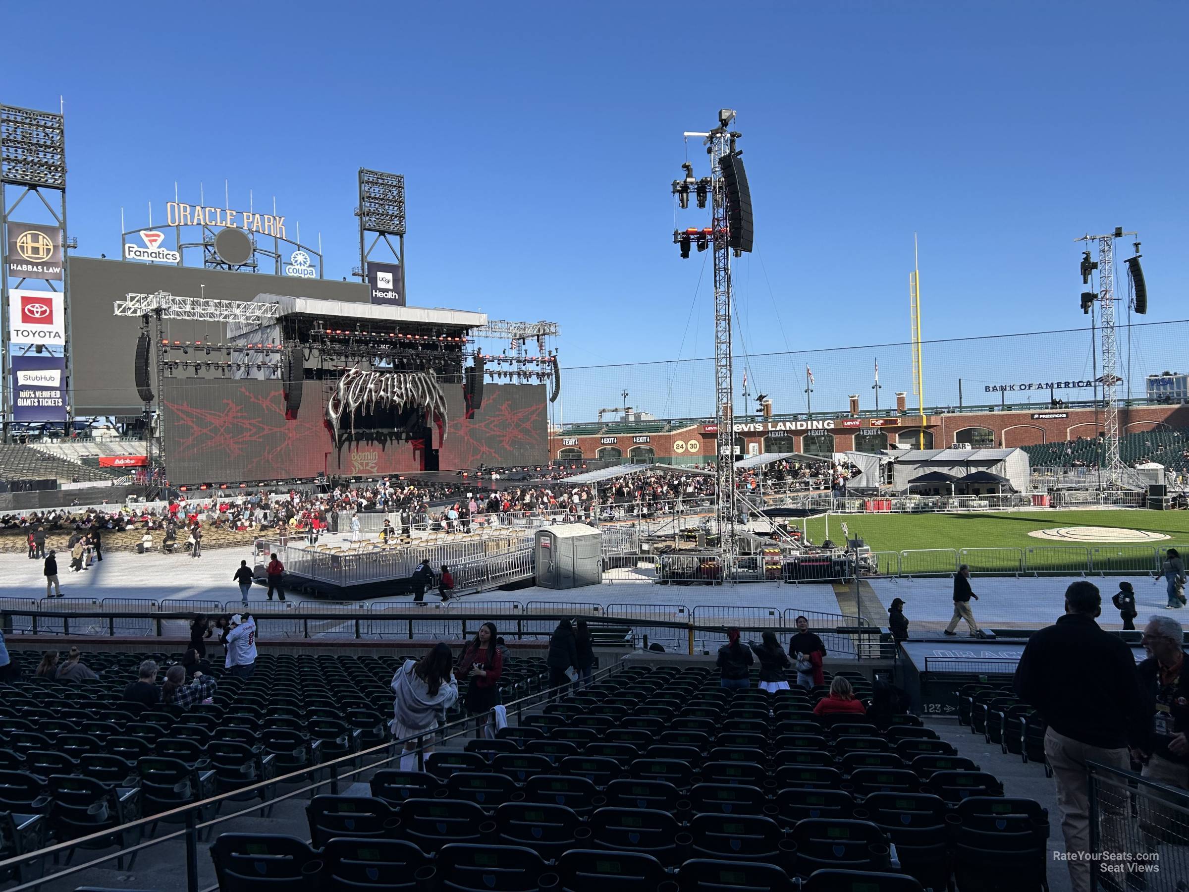 section 124, row 26 seat view  for concert - oracle park